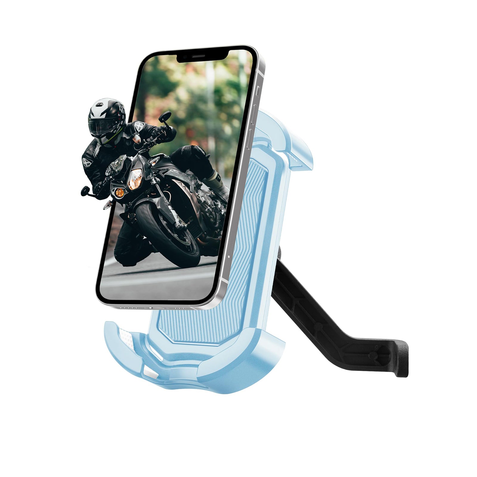 ROCKBROS Bike Phone Mount 360°Rotatable Phone Mount for Bicycle Motorcycle #Style_Blue (rear view mirror)