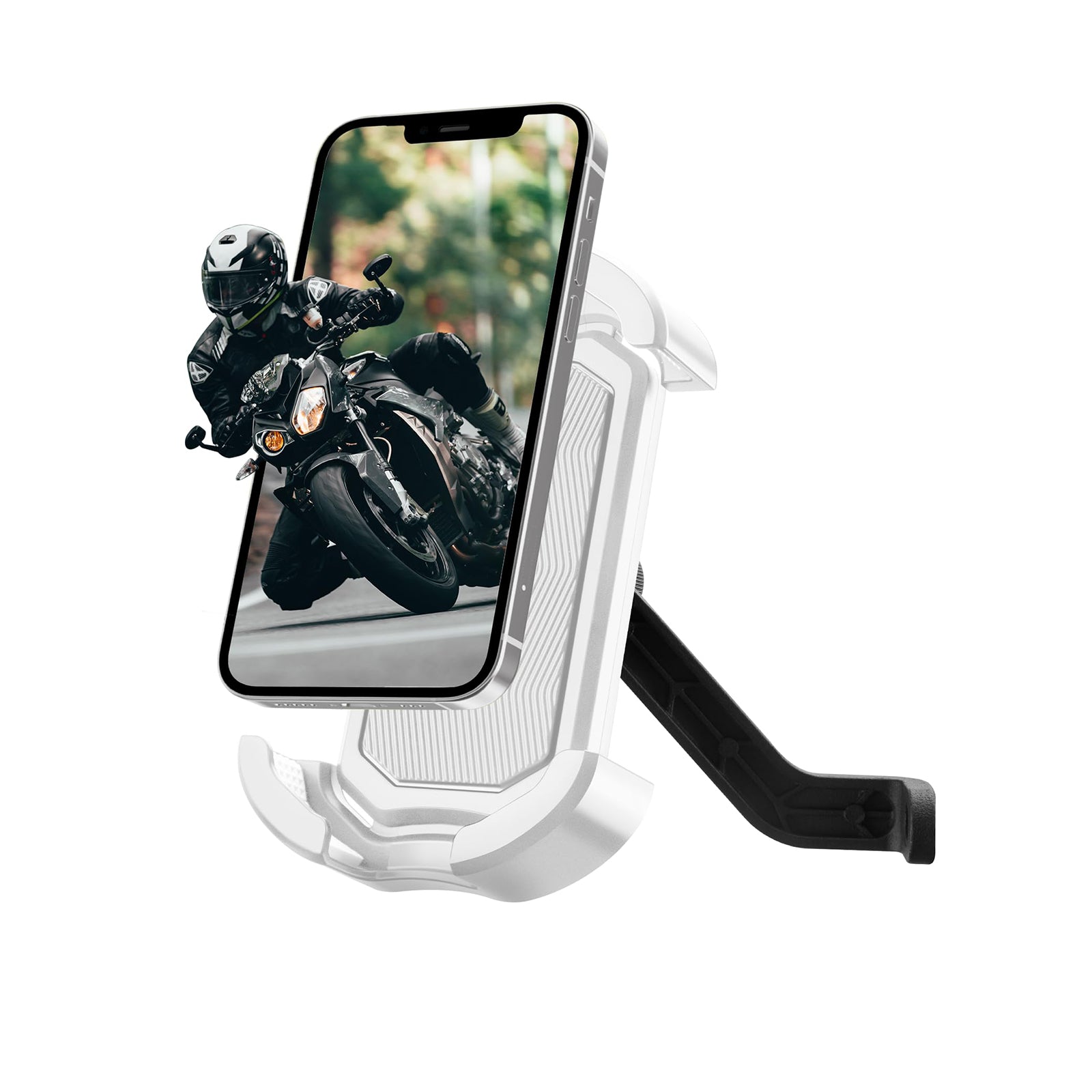 ROCKBROS Bike Phone Mount 360°Rotatable Phone Mount for Bicycle Motorcycle #Style_White (rear view mirror)