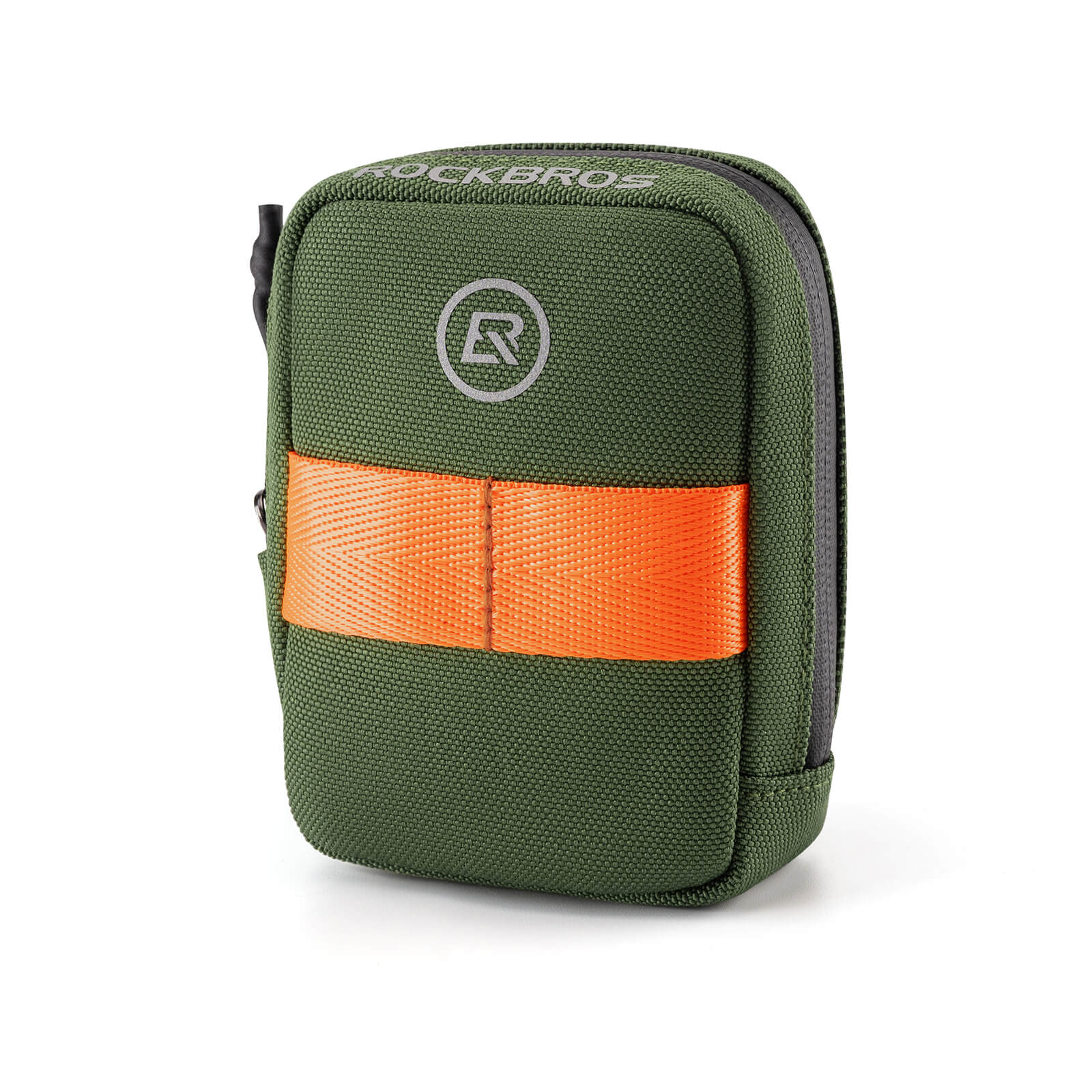 ROCKBROS portable bike saddle bag 0.35L, compact and lightweight under-seat cycling pouch. #Color_Army Green