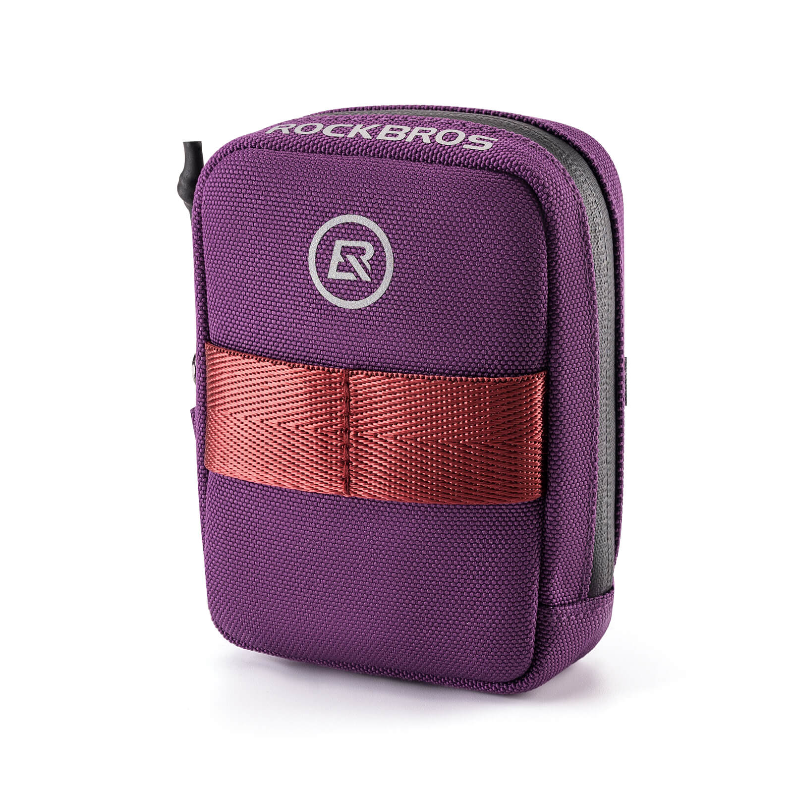 ROCKBROS portable bike saddle bag 0.35L, compact and lightweight under-seat cycling pouch. #Color_Purple