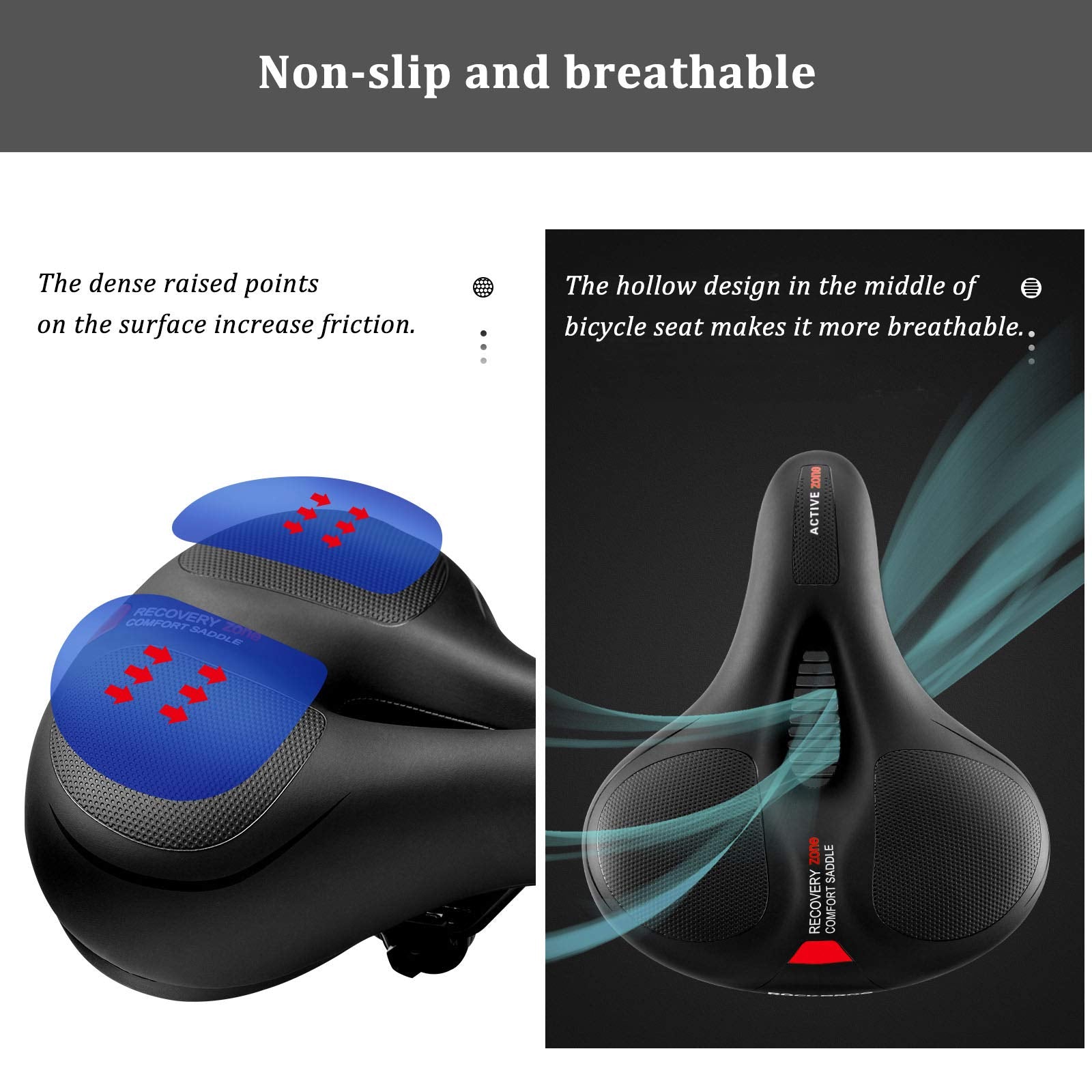 ROCKBROS-Bike-Seat-Comfort-Reflective-Bike-Saddle-Soft-Wide
