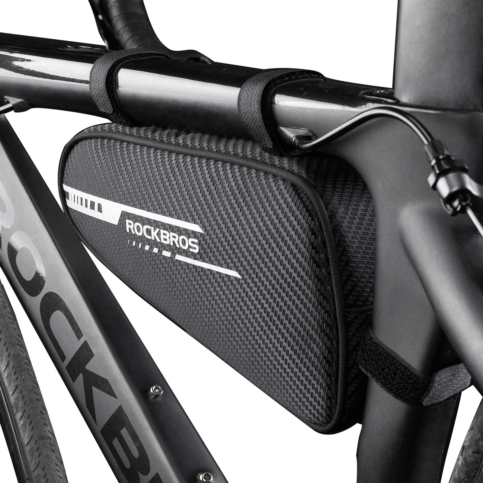 ROCKBROS Bike Triangle Bag Side Opening Corner Pouch Storage Bag #Color_Black