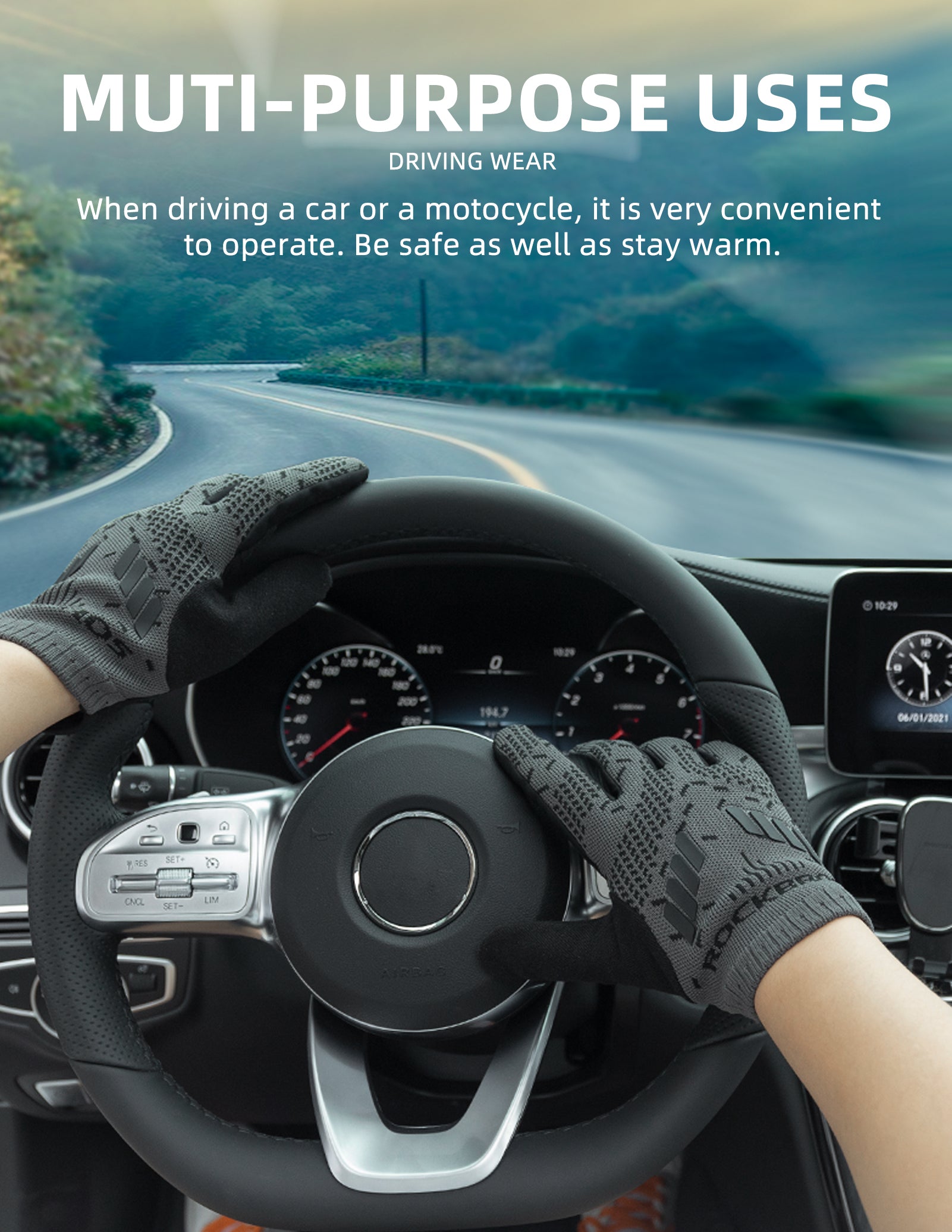 ROCKBROS Breathable Shock-absorption Anti-slip Bike Gloves