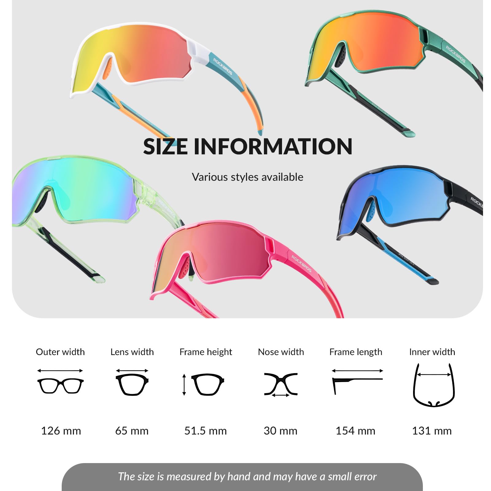ROCKBROS Children's Cycling glasses UV400 Protection Sunglasses for Boys Girls #Color_Transparent Green