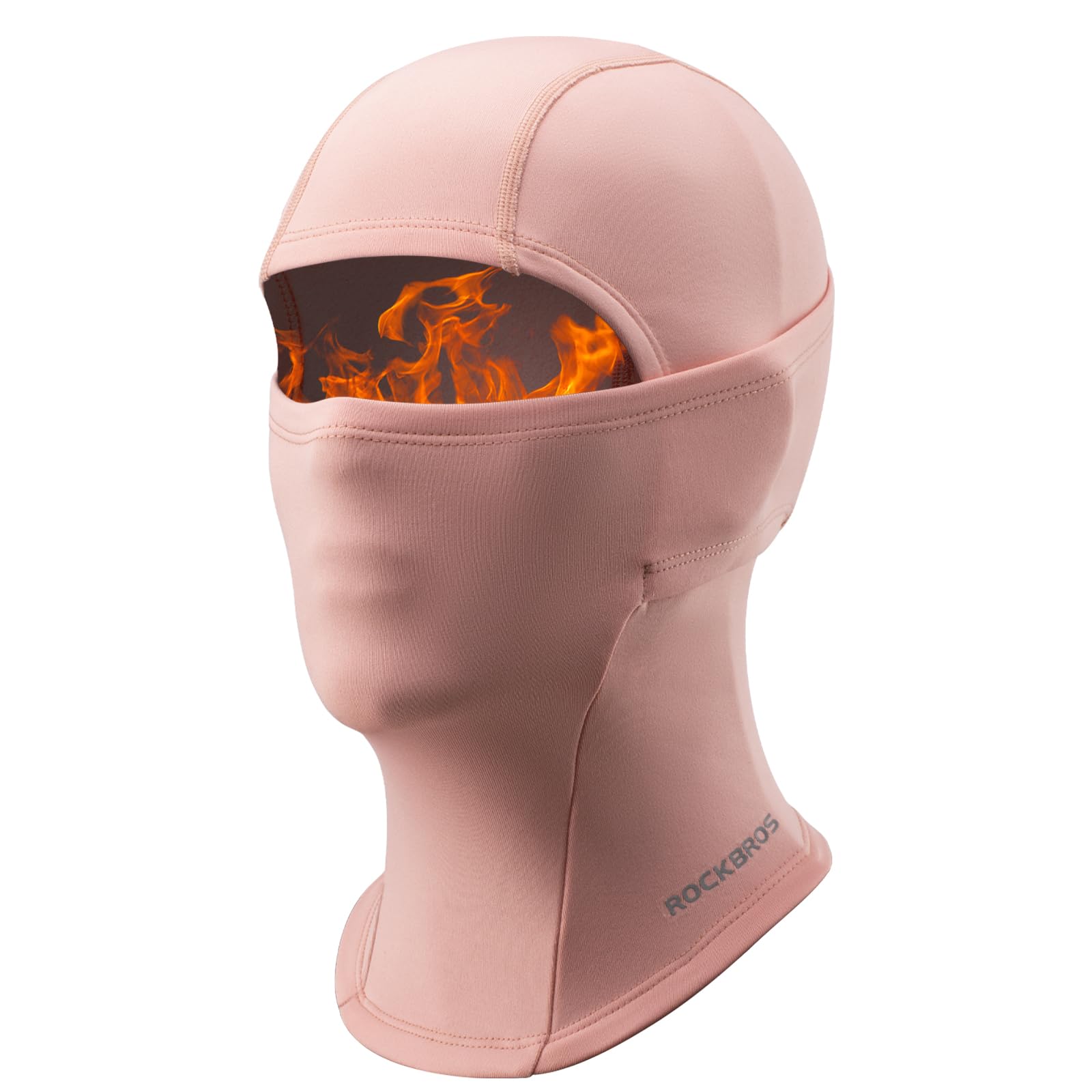 ROCKBROS Children's Thermal Windproof Breathable Balaclava for Autumn Winter #Color_Pink
