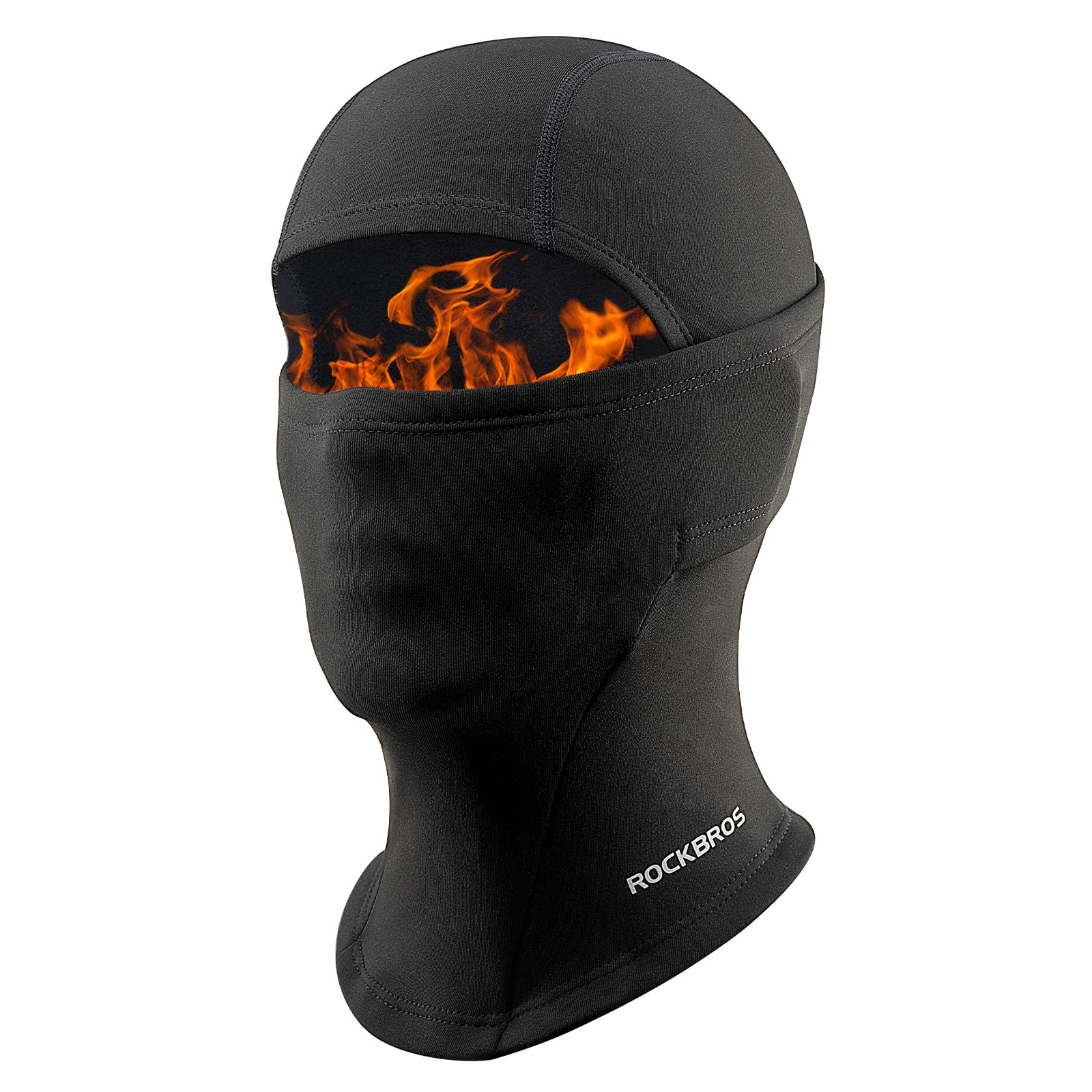 ROCKBROS Children's Thermal Windproof Breathable Balaclava for Autumn Winter #Color_Black