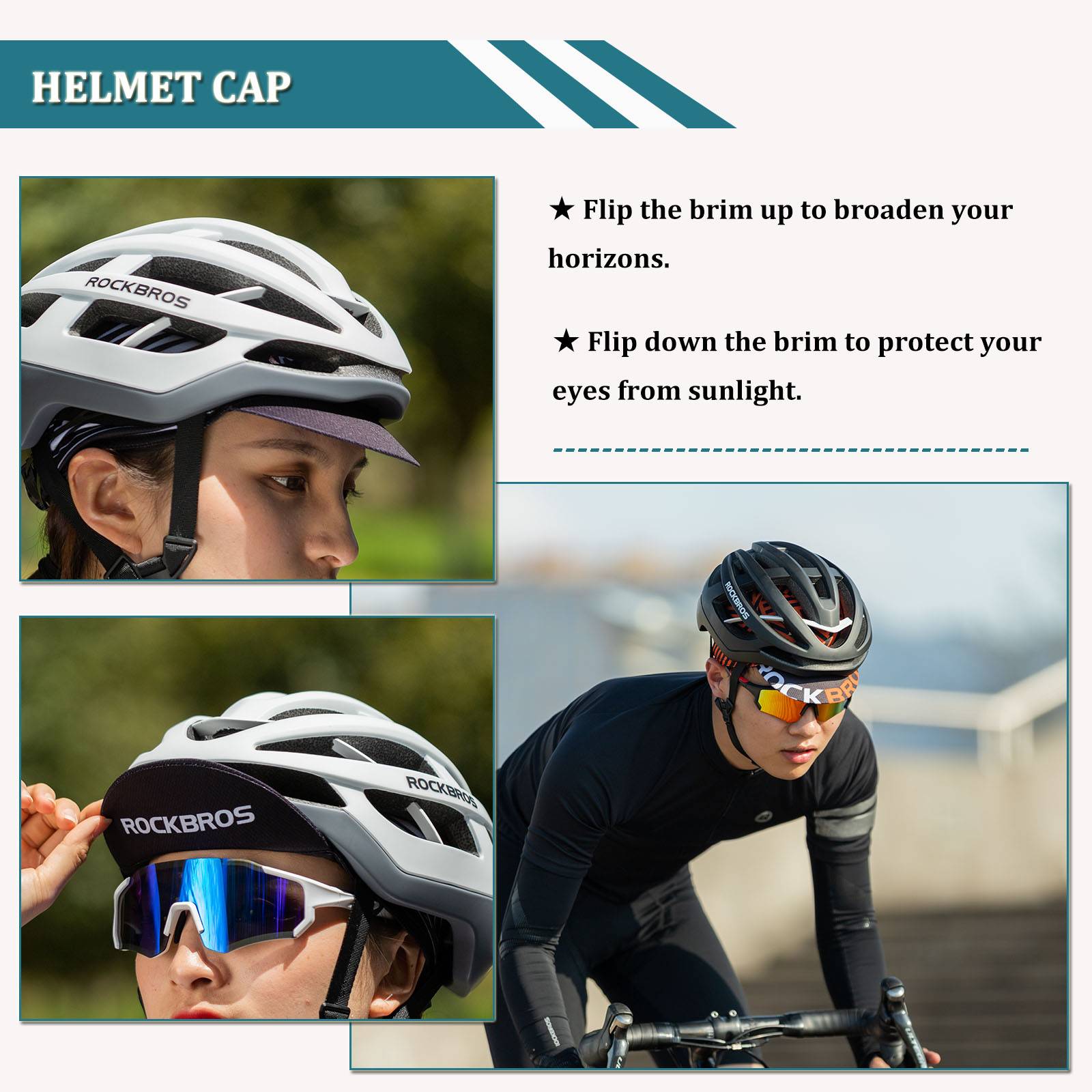 ROCKBROS Cycle Cap Motorcycle Helmet Liner Caps Cycling UV Protection