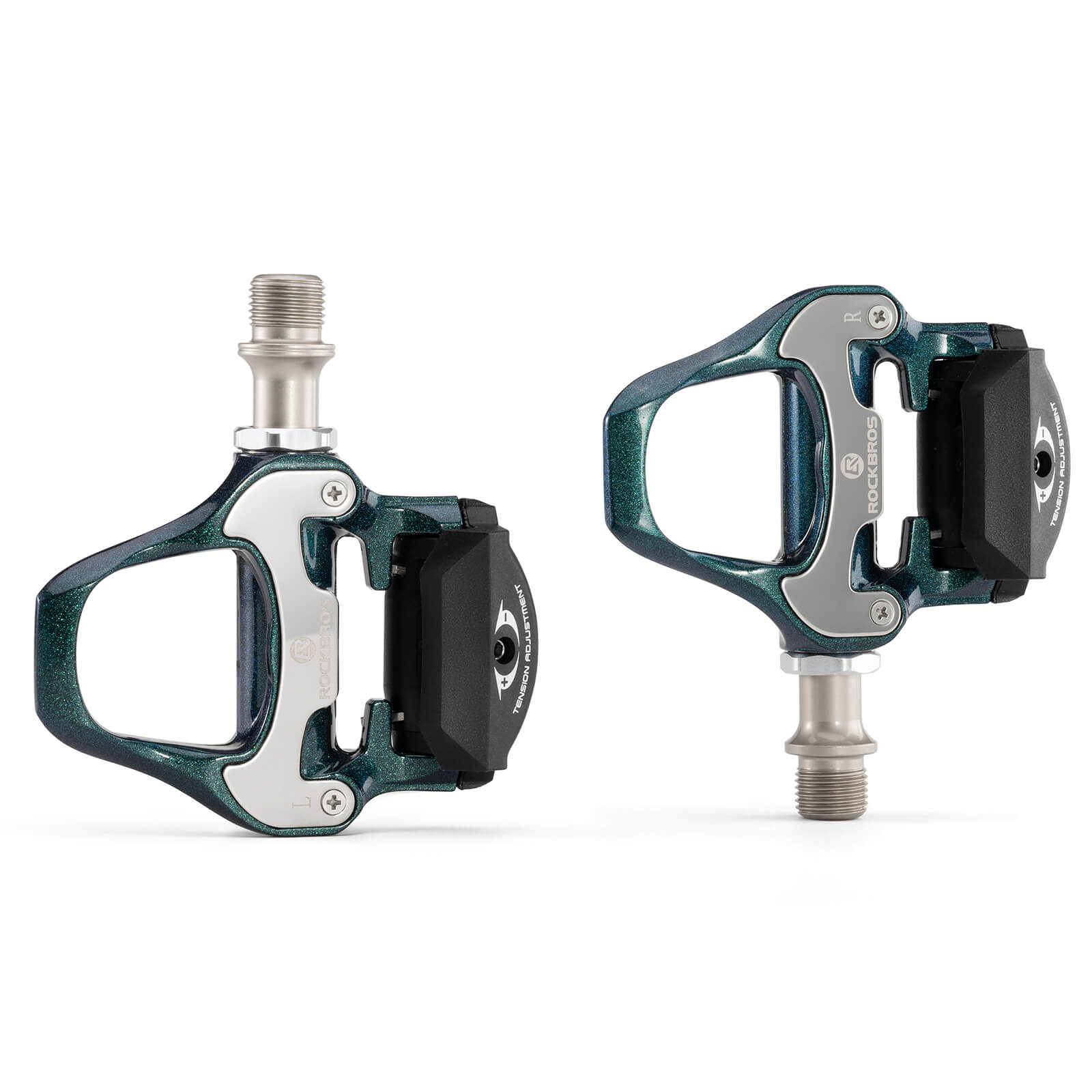 ROCKBROS Cycling Clipless Pedals Self Lock Fit Shimano SPD-SL 9/16