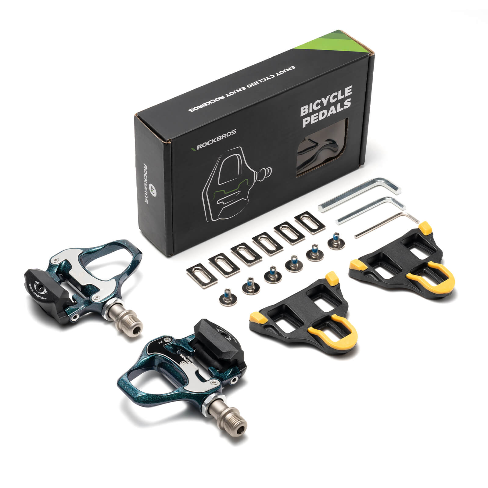 ROCKBROS Self-Locking Cycling Pedals – Shimano SPD-SL 9/16" Compatible, Pro-Grade Grip!