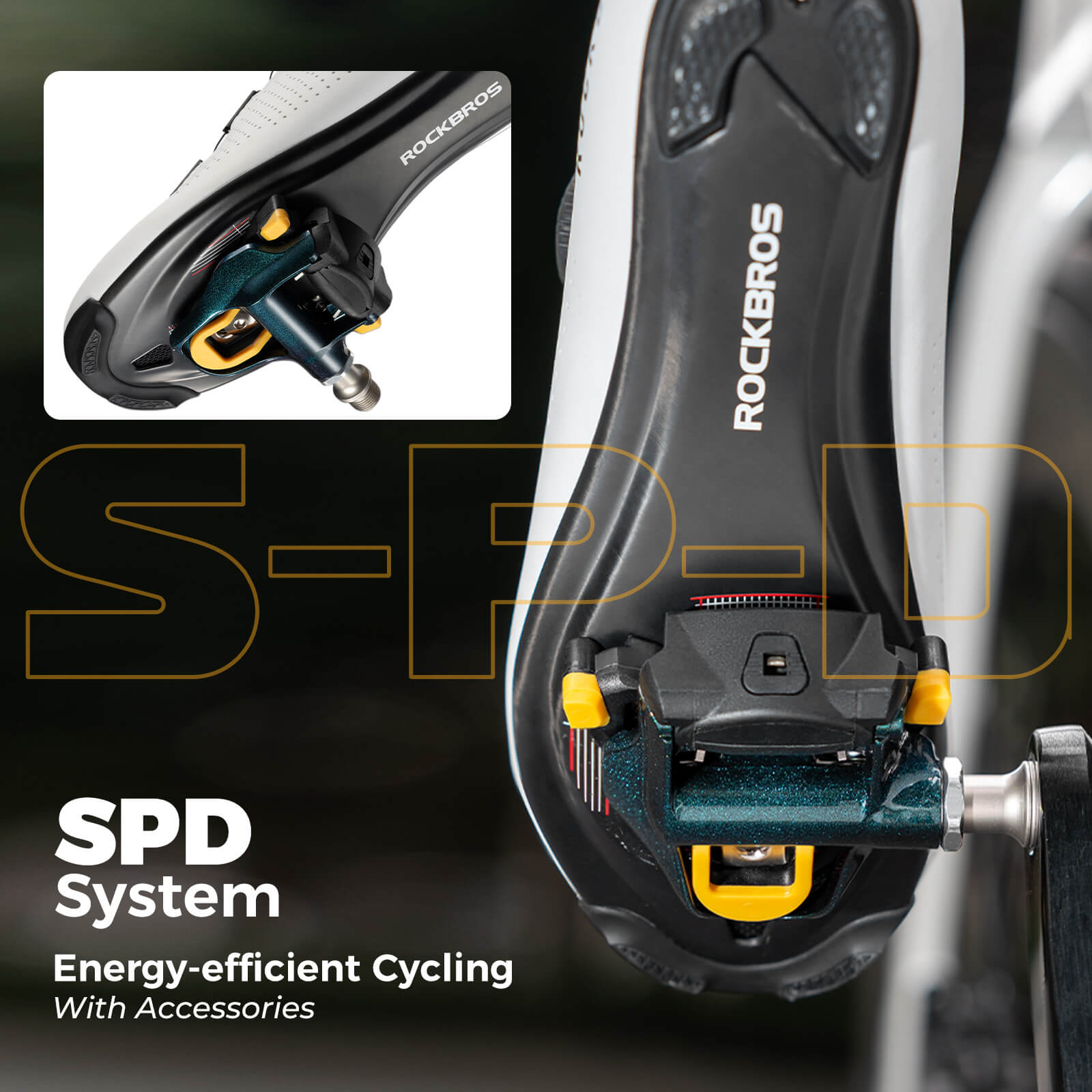 ROCKBROS Self-Locking Cycling Pedals – Shimano SPD-SL 9/16" Compatible, Pro-Grade Grip!