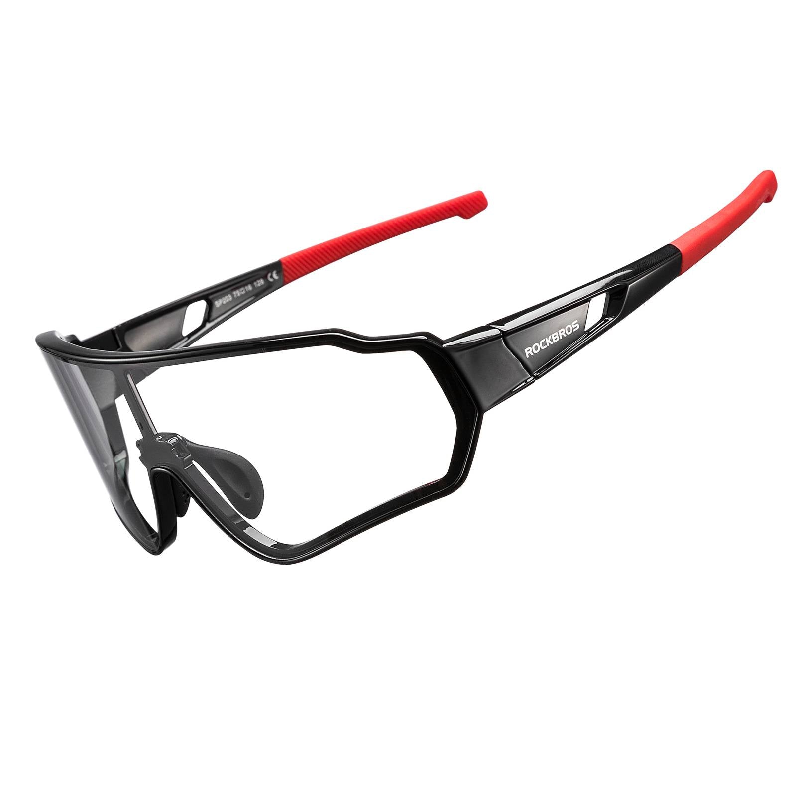 ROCKBROS Cycling Photochromic Sunglasses Light Weight Full Frame #Color_Black