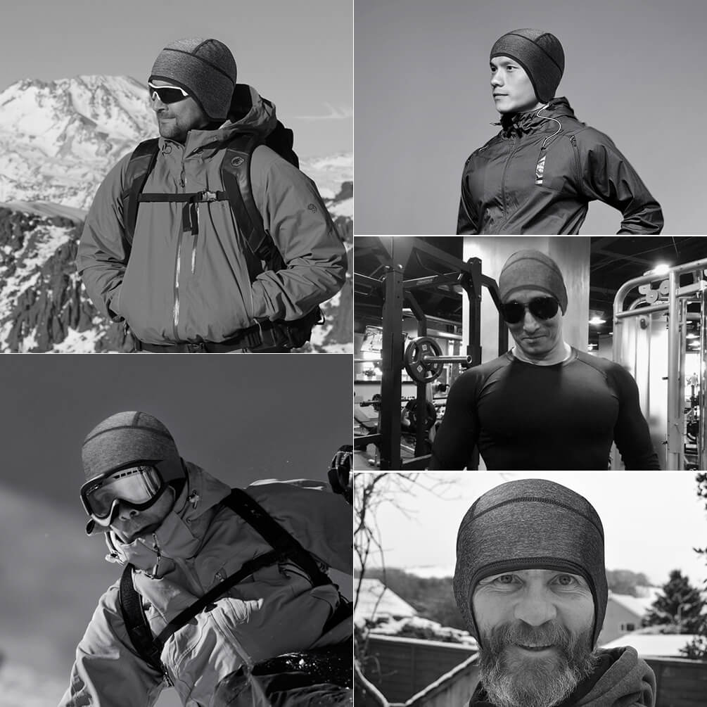 ROCKBROS Cycling Windproof Skull Cap with Ear Covers & Helmet Liner