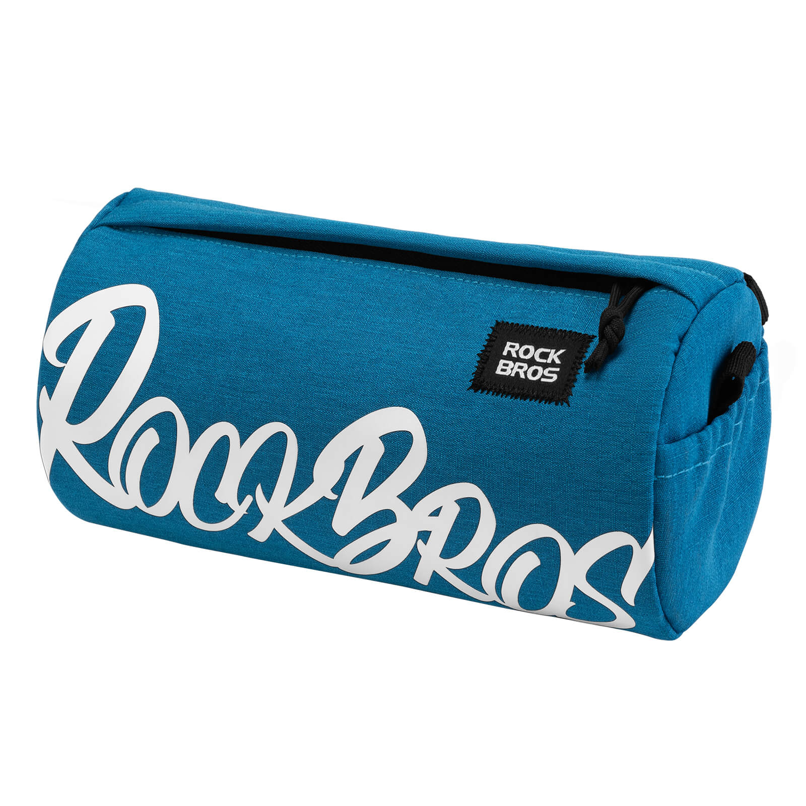 ROCKBROS cylindrical bike handlebar bag, waterproof, durable, versatile storage bag for cycling adventures. #Color_Blue