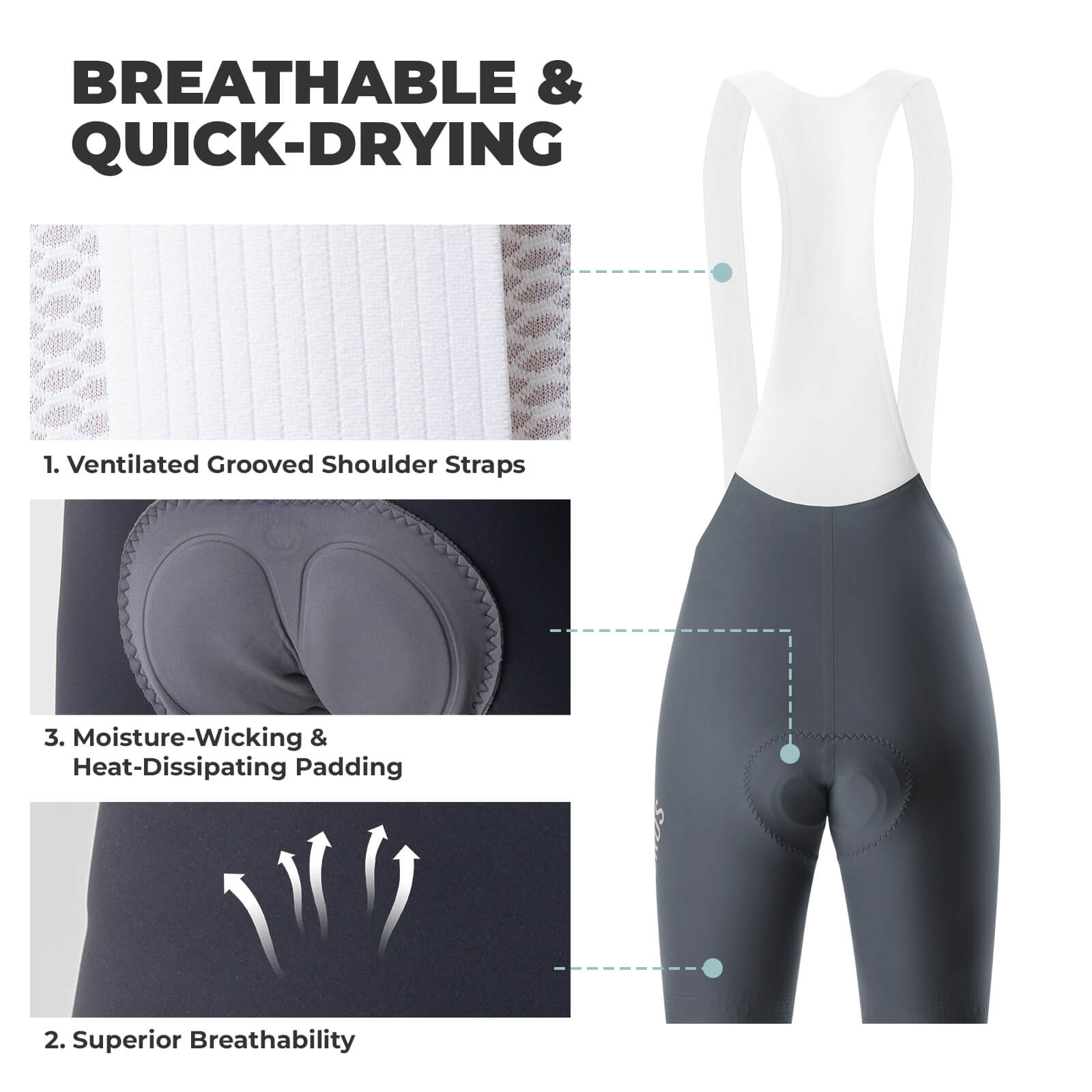 ROCKBROS DOLOMITI Pads Men’s Cycling Bib Shorts