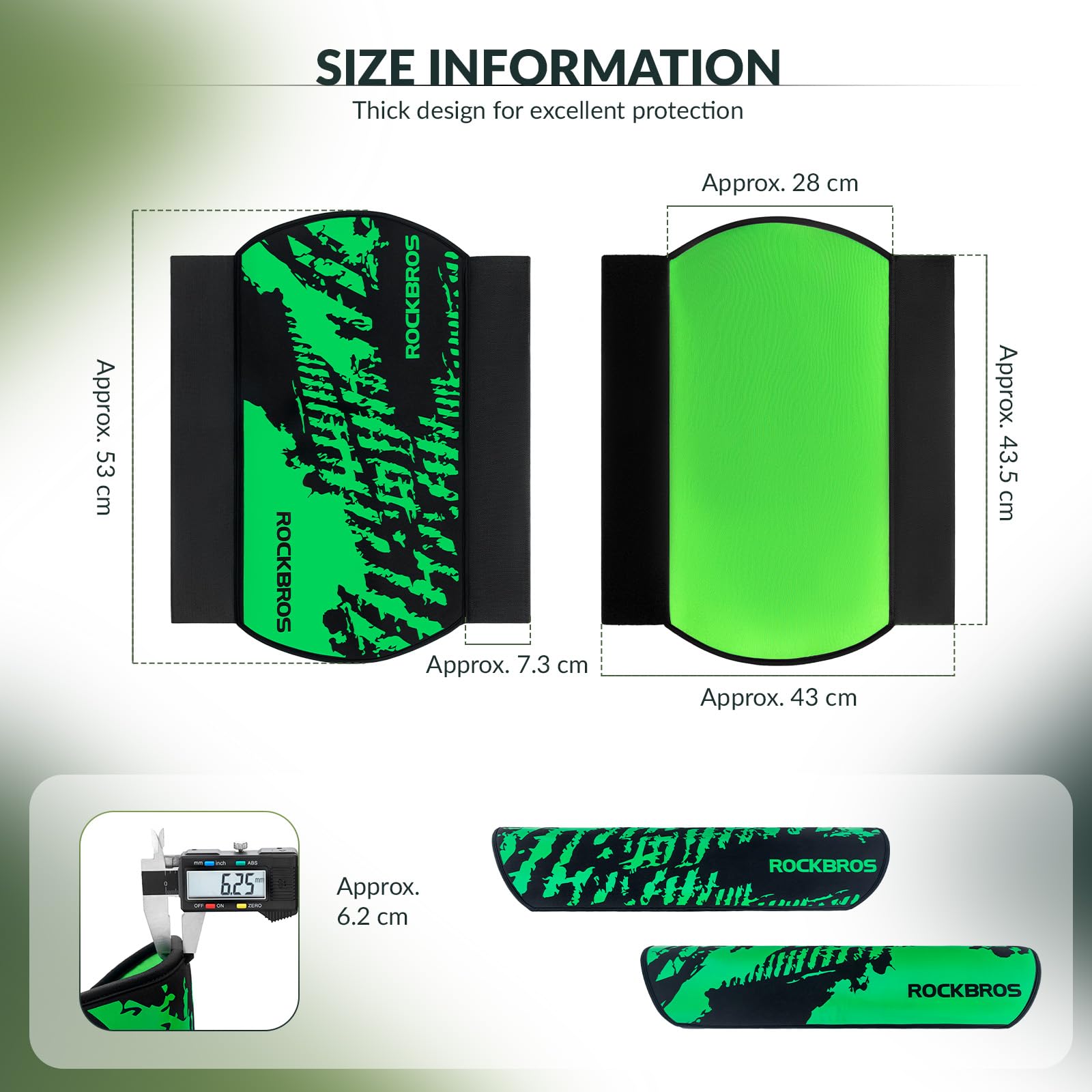 ROCKBROS Ebike Battery Protective Cover for Integrated Frame Battery 28-38 cm