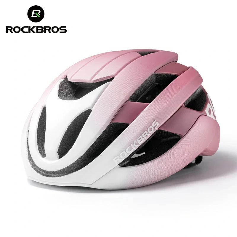 ROCKBROS LK-12 Flowing Light cycling bike helmet with LED lights, aerodynamic design and adjustable fit. #Color_Multi-color powder (matte)