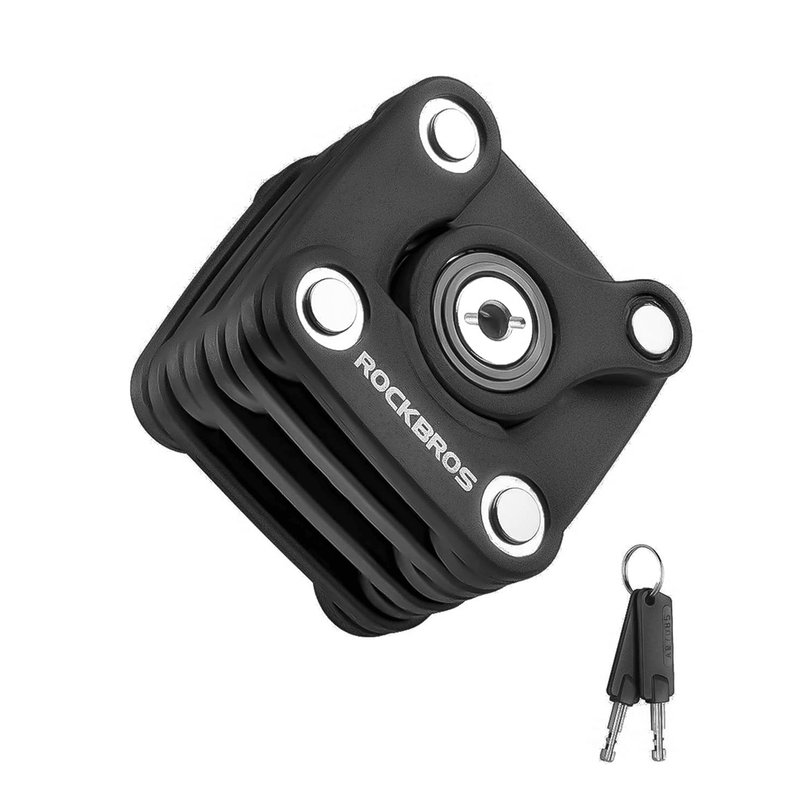 ROCKBROS Folding Bike Lock Anti-theft Alloy Lock with Mounting Bracket #Style_Square