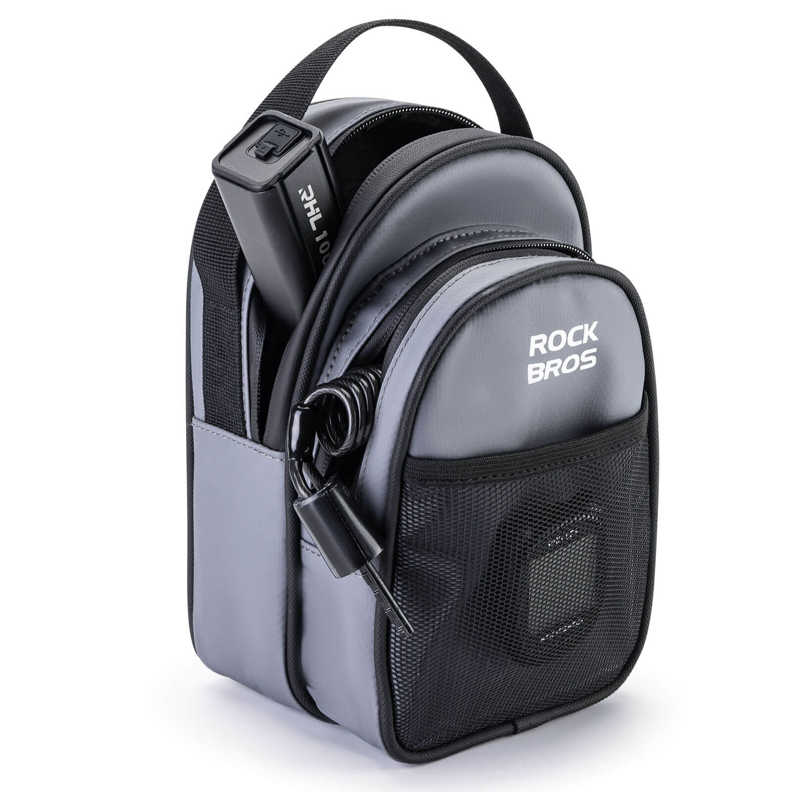 ROCKBROS Front Hanger Bag 1.8L – The Ultimate Storage Upgrade for Your Folding Bike! #Color_Grey