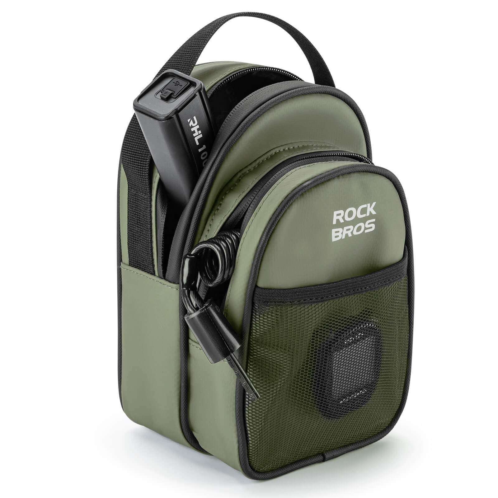 ROCKBROS Front Hanger Bag 1.8L – The Ultimate Storage Upgrade for Your Folding Bike! #Color_Green