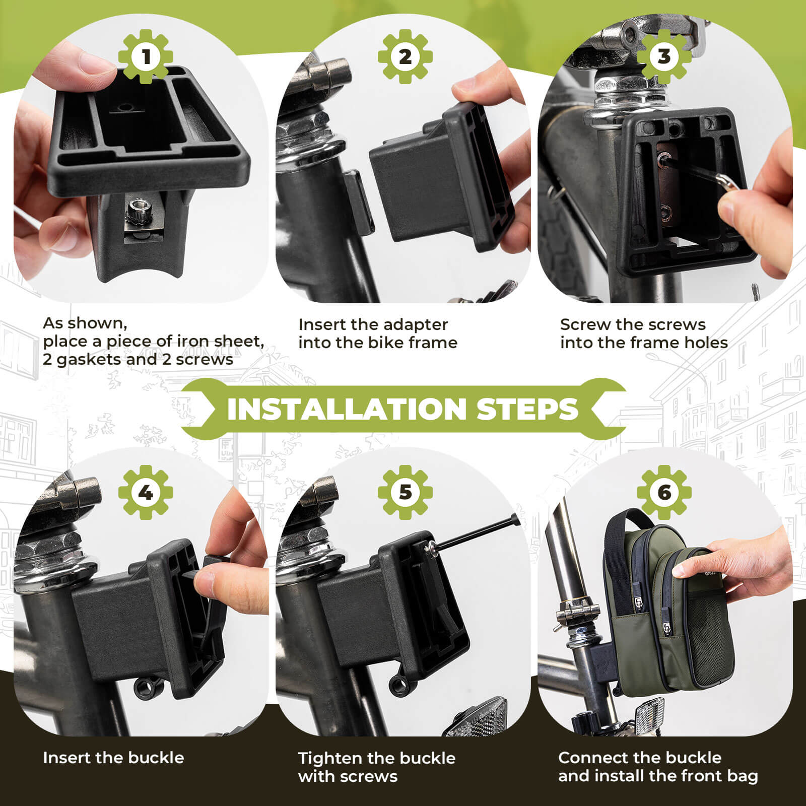ROCKBROS Front Hanger Bag 1.8L – The Ultimate Storage Upgrade for Your Folding Bike!