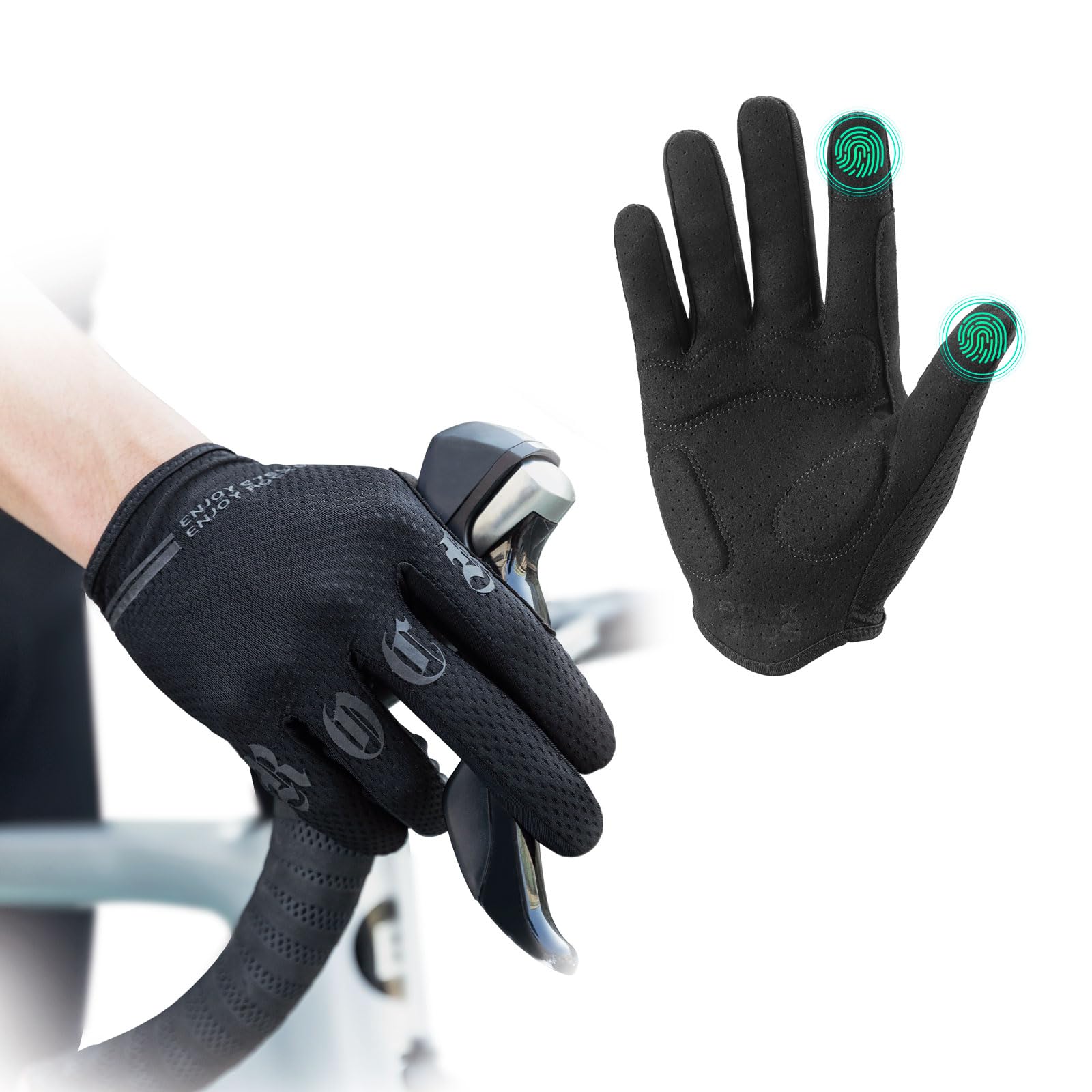 ROCKBROS Full Finger Touchscreen Cycling Gloves Perfect for Spring and Summer