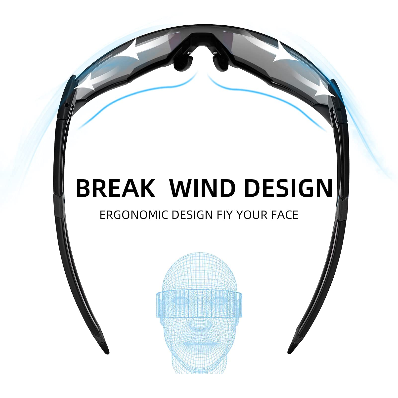 ROCKBROS Full Frame Photochromic Sunglasses Cycling Sunglasses