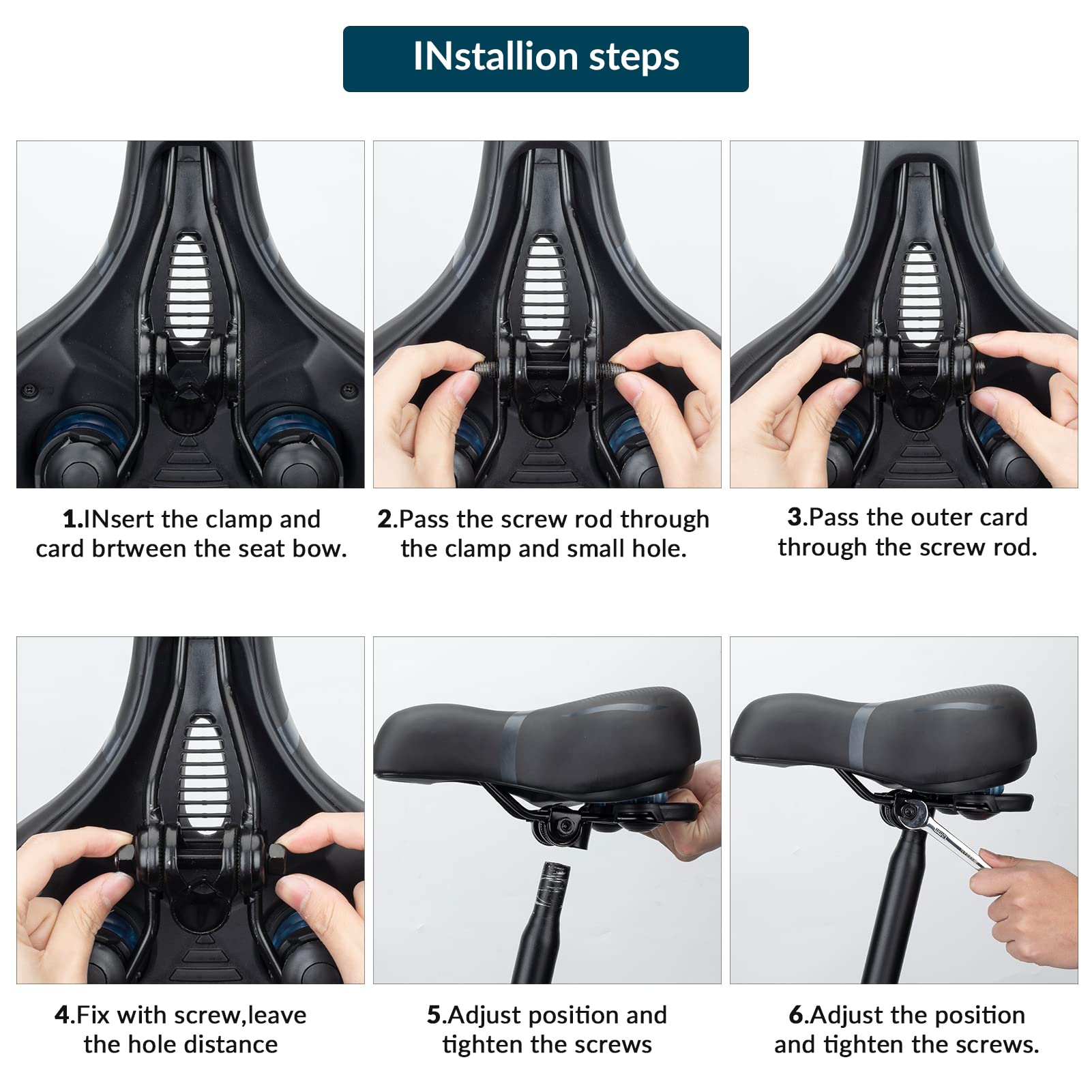 ROCKBROS Gel Bike Saddle Soft Ergonomic Saddle for MTB Bicycle #Color_Black