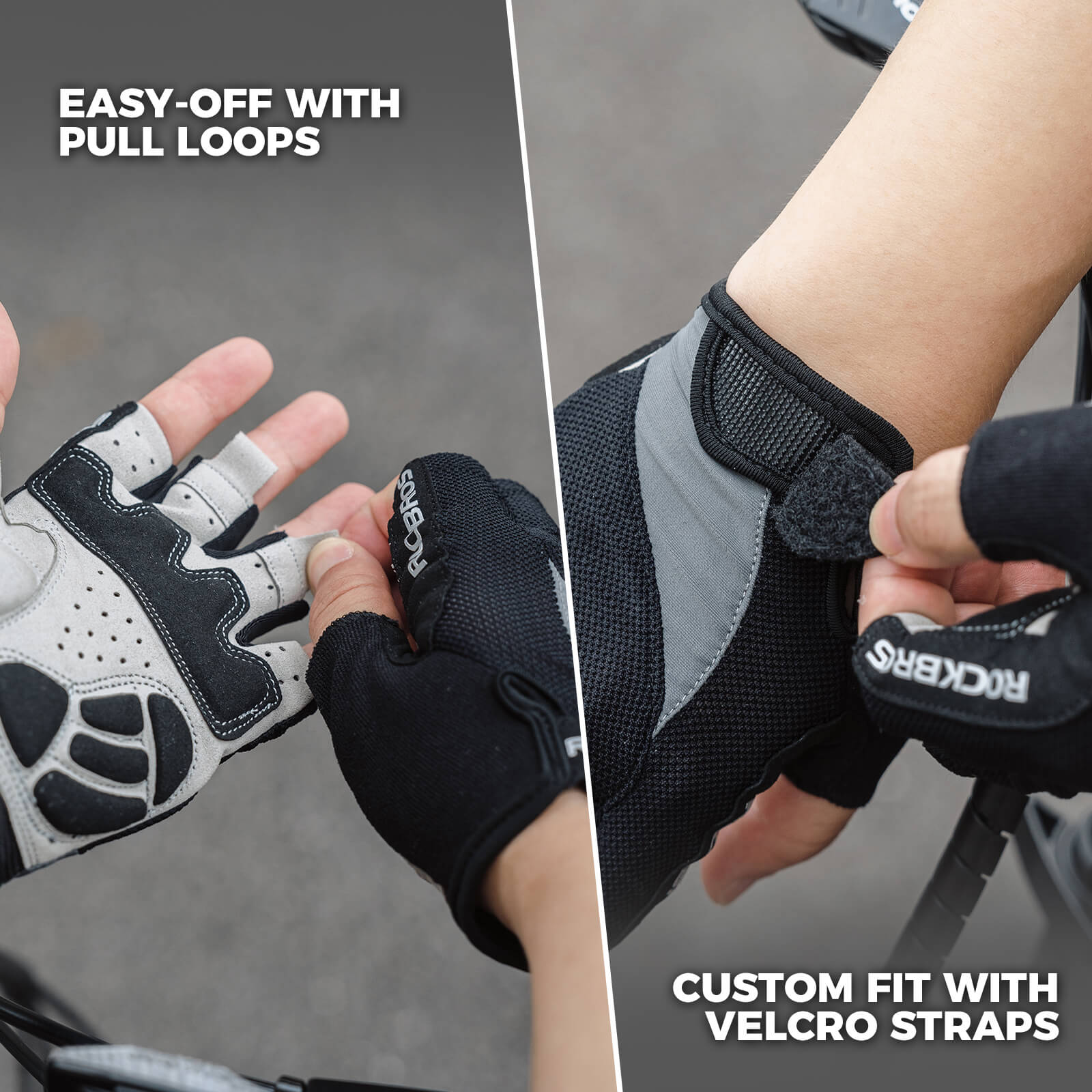 ROCKBROS Half-Finger Gel Padded Cycling Gloves – Grip & Comfort for Summer Rides!