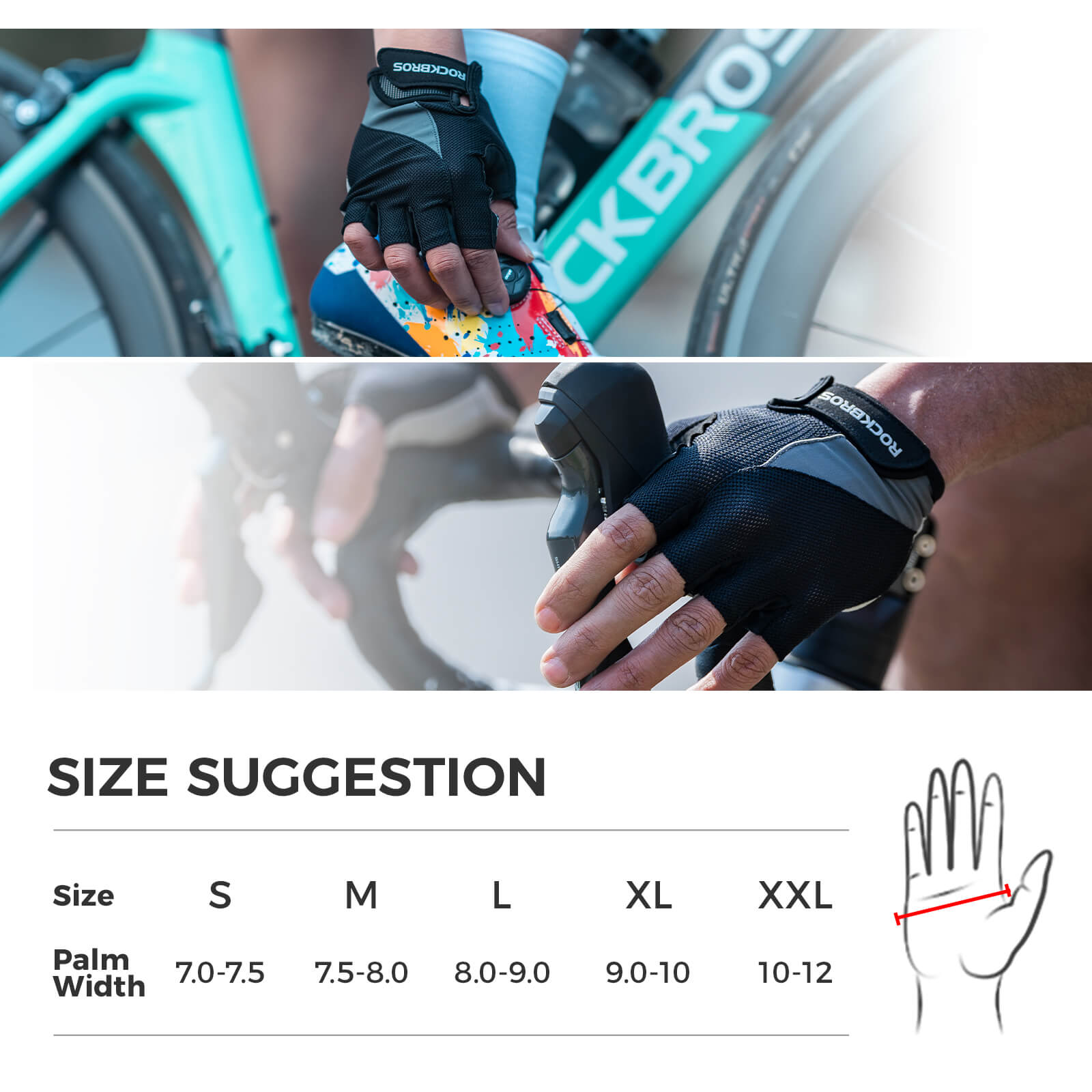ROCKBROS Half-Finger Gel Padded Cycling Gloves – Grip & Comfort for Summer Rides!
