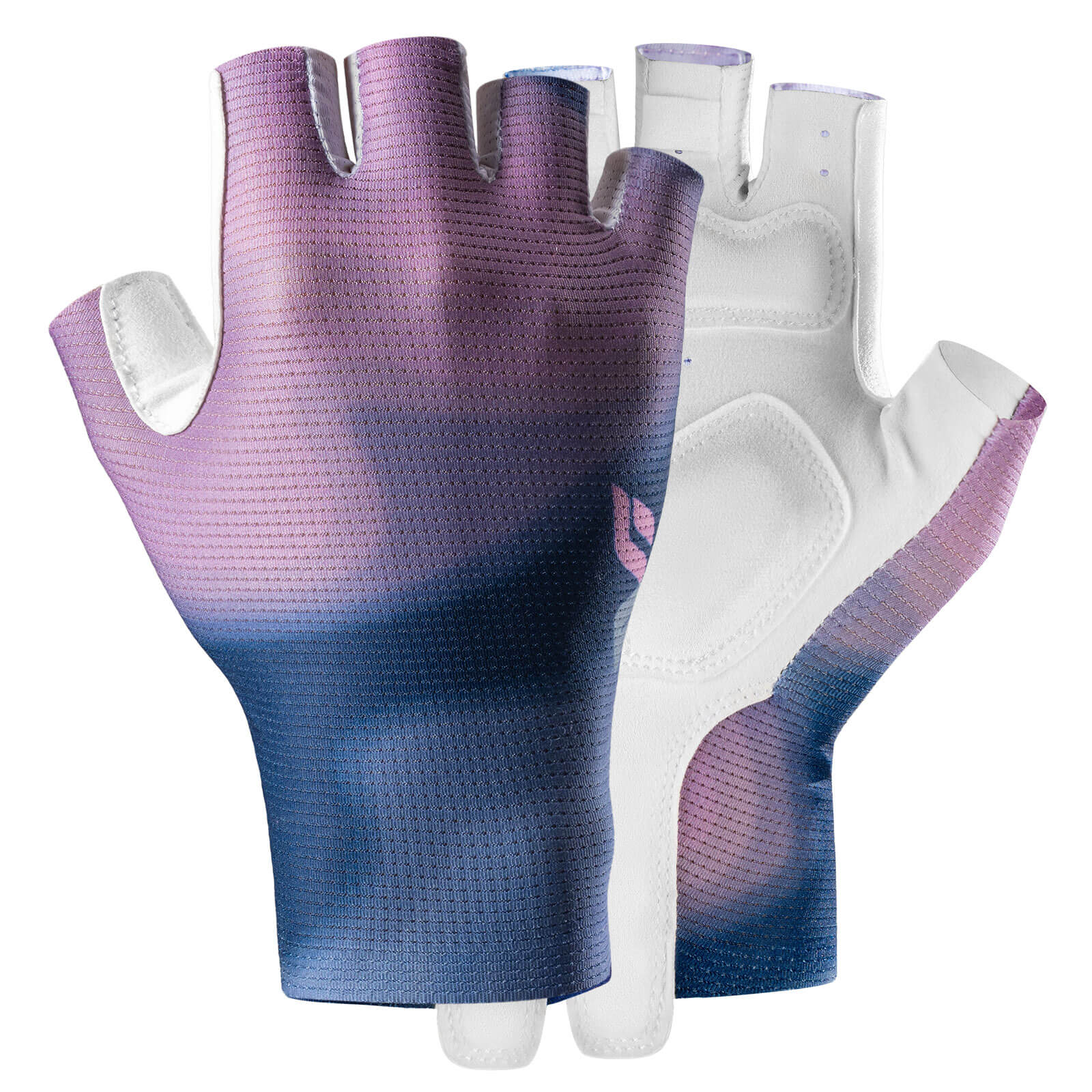 ROCKBROS Women's Half-Finger Cycling Gloves – Ride Comfortably, Grip Confidently! #Style_Blue-purple gradient