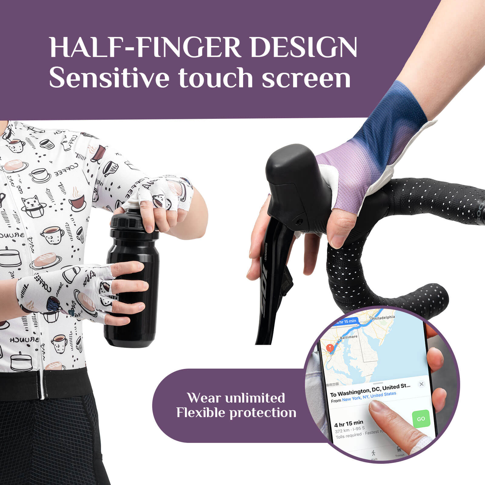 ROCKBROS Women's Half-Finger Cycling Gloves – Ride Comfortably, Grip Confidently!