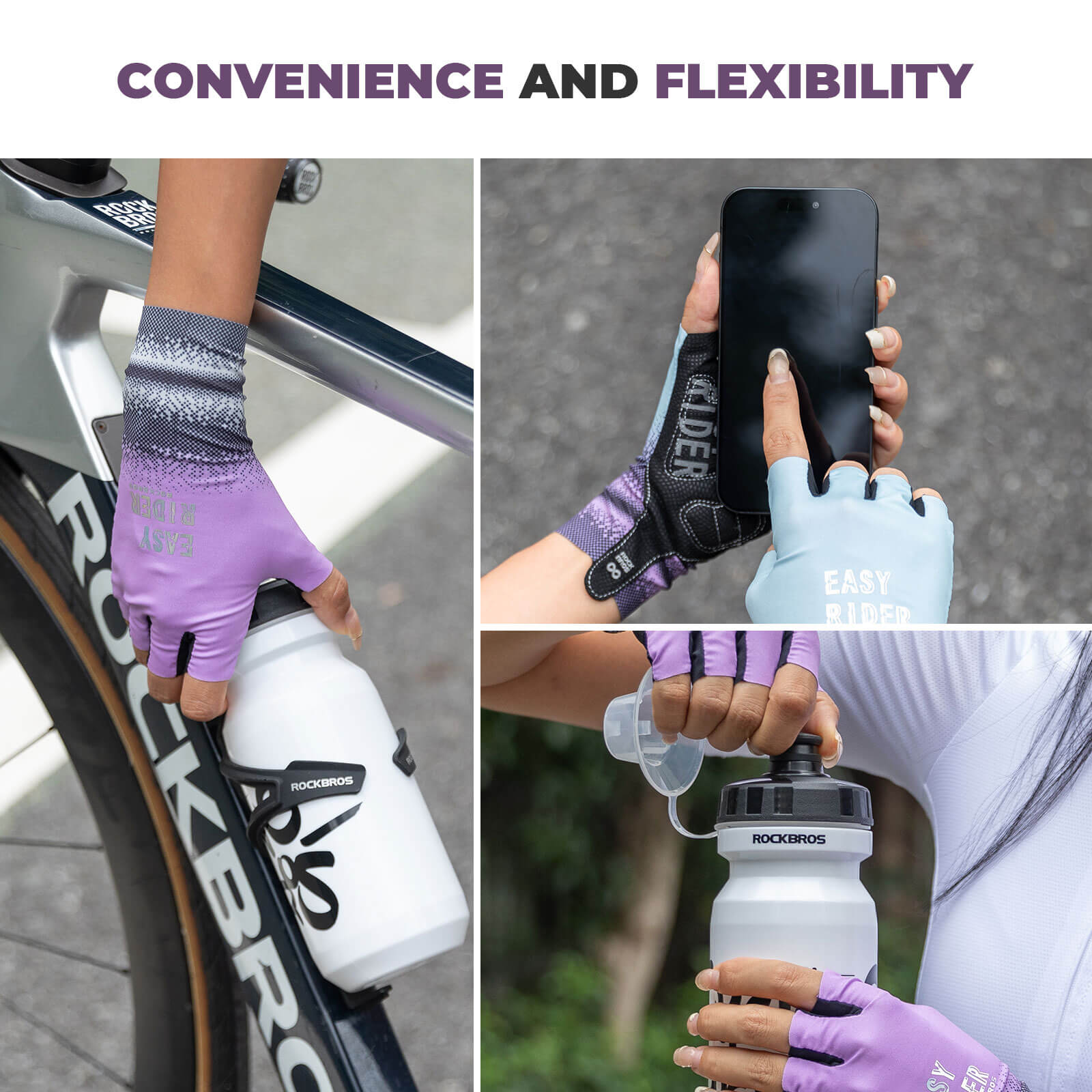 ROCKBROS Gradient Cycling Gloves – Ride in Color, Grip Like a Pro!