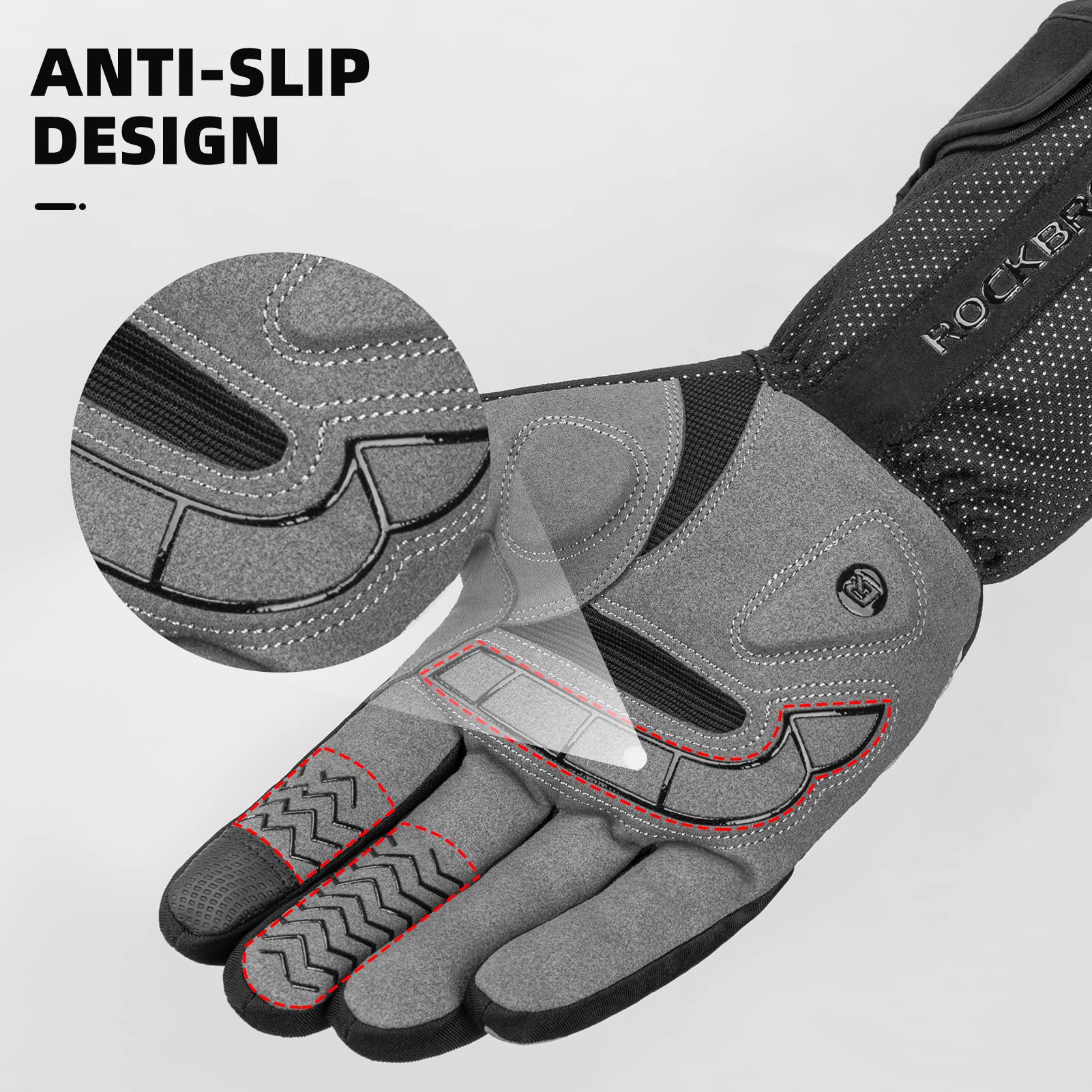 Battery Heated Gloves Winter Touchscreen 3 Gear Electric Cycling Gloves