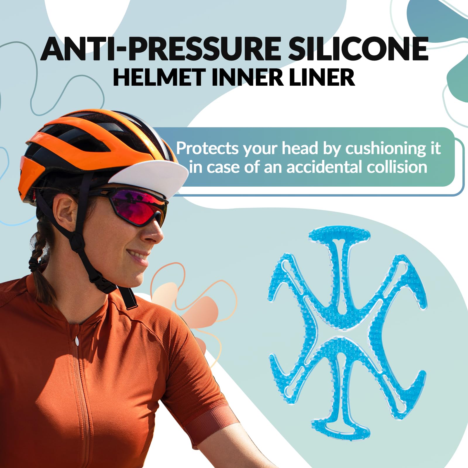 ROCKBROS Helmet Padding Bike & Motorcycle Helmet Pads 3 Colors #Color_Blue