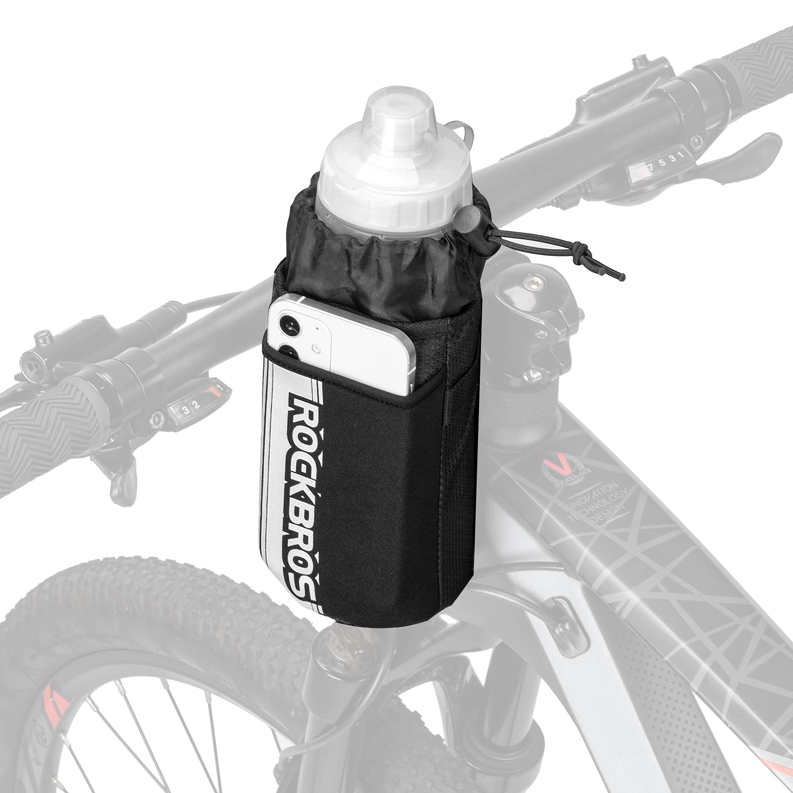 Water bottle and phone holder for bike discount