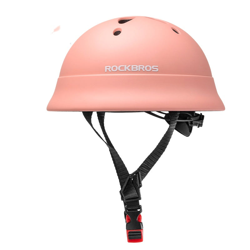 ROCKBROS kids bike helmet, round shape, adjustable and protective cycling helmet for children.#Color_Pink