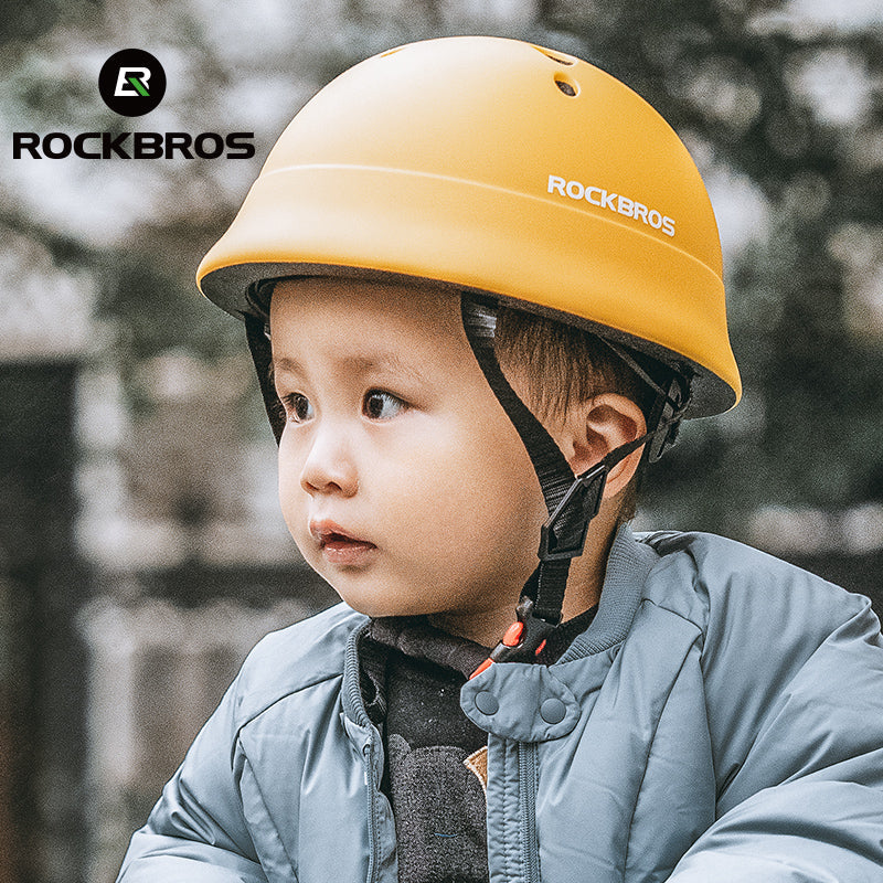 ROCKBROS kids bike helmet, round shape, adjustable and protective cycling helmet for children.