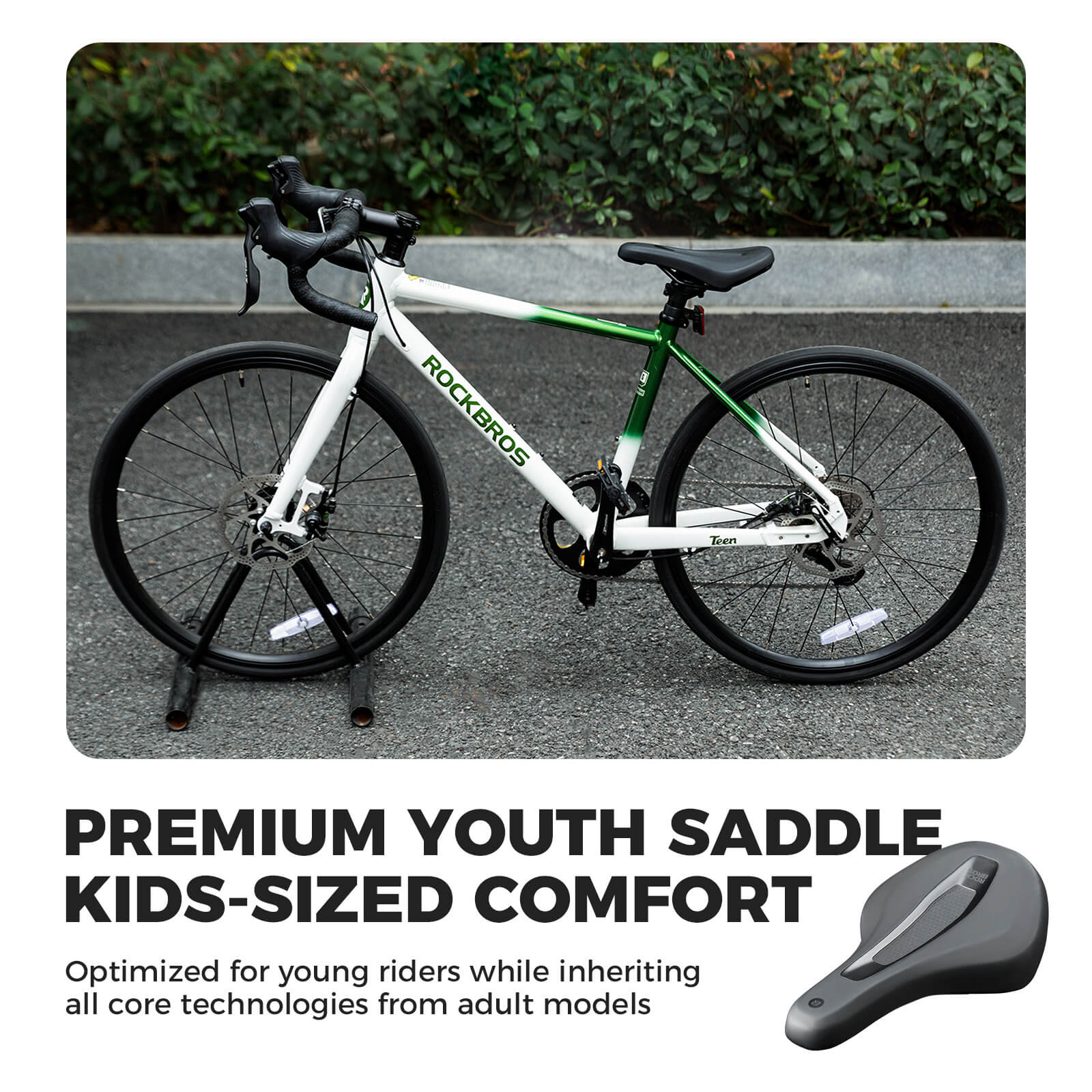 ROCKBROS Kids Bike Saddle – Comfort & Safety for Young Riders!