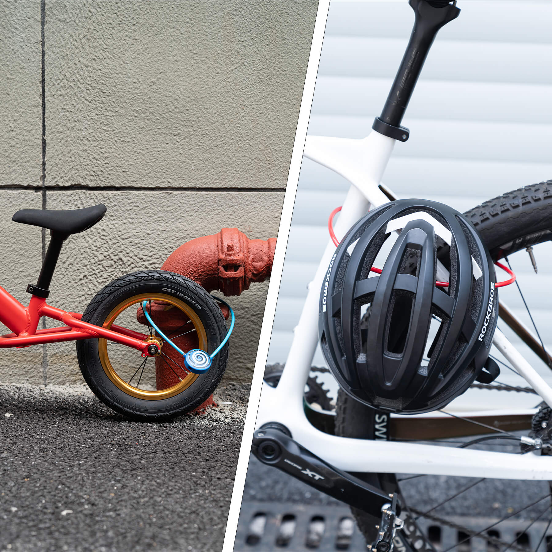 ROCKBROS Lightweight 92g Bike Lock, 5.89mm Anti-Theft Cable for Bikes & More