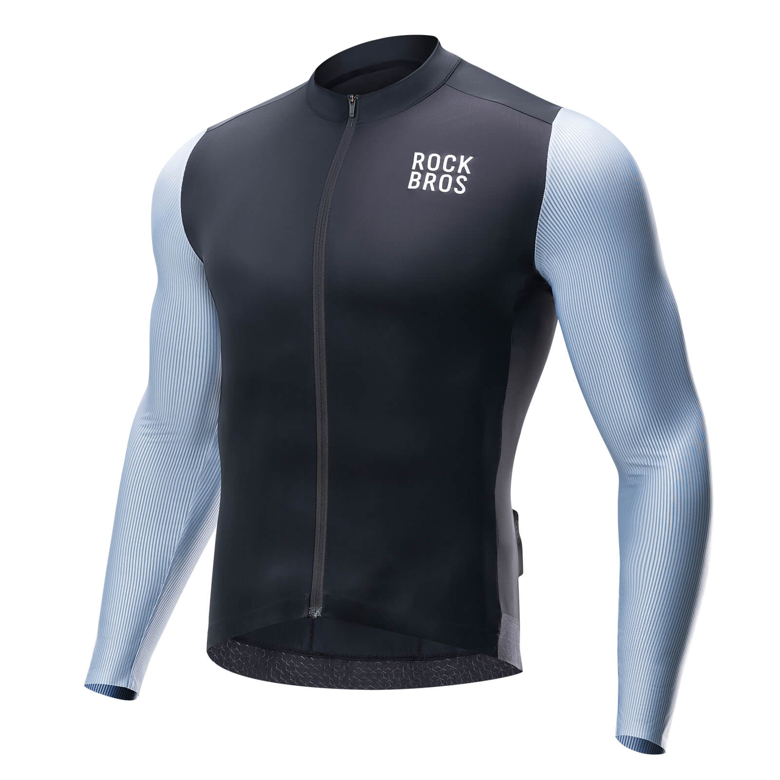 ROCKBROS Men's Long-Sleeve Cycling Jersey – Performance Meets Comfort! #Color_Black