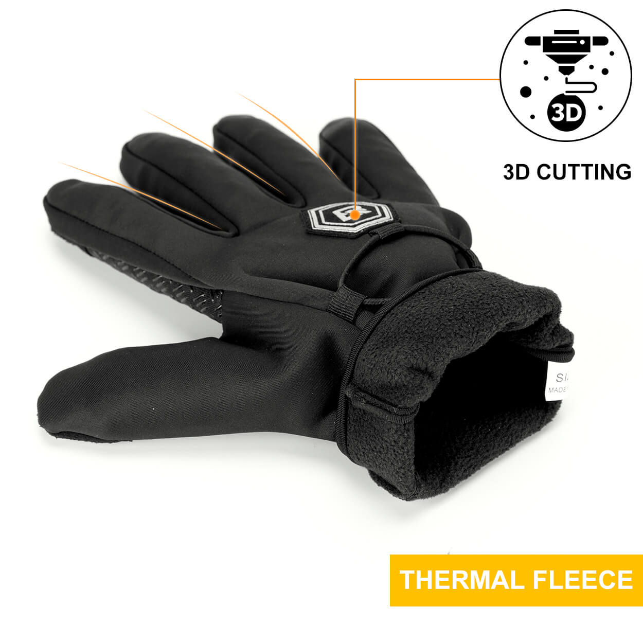 ROCKBROS Men's Winter Thermal Reflective Touch Screen Gloves
