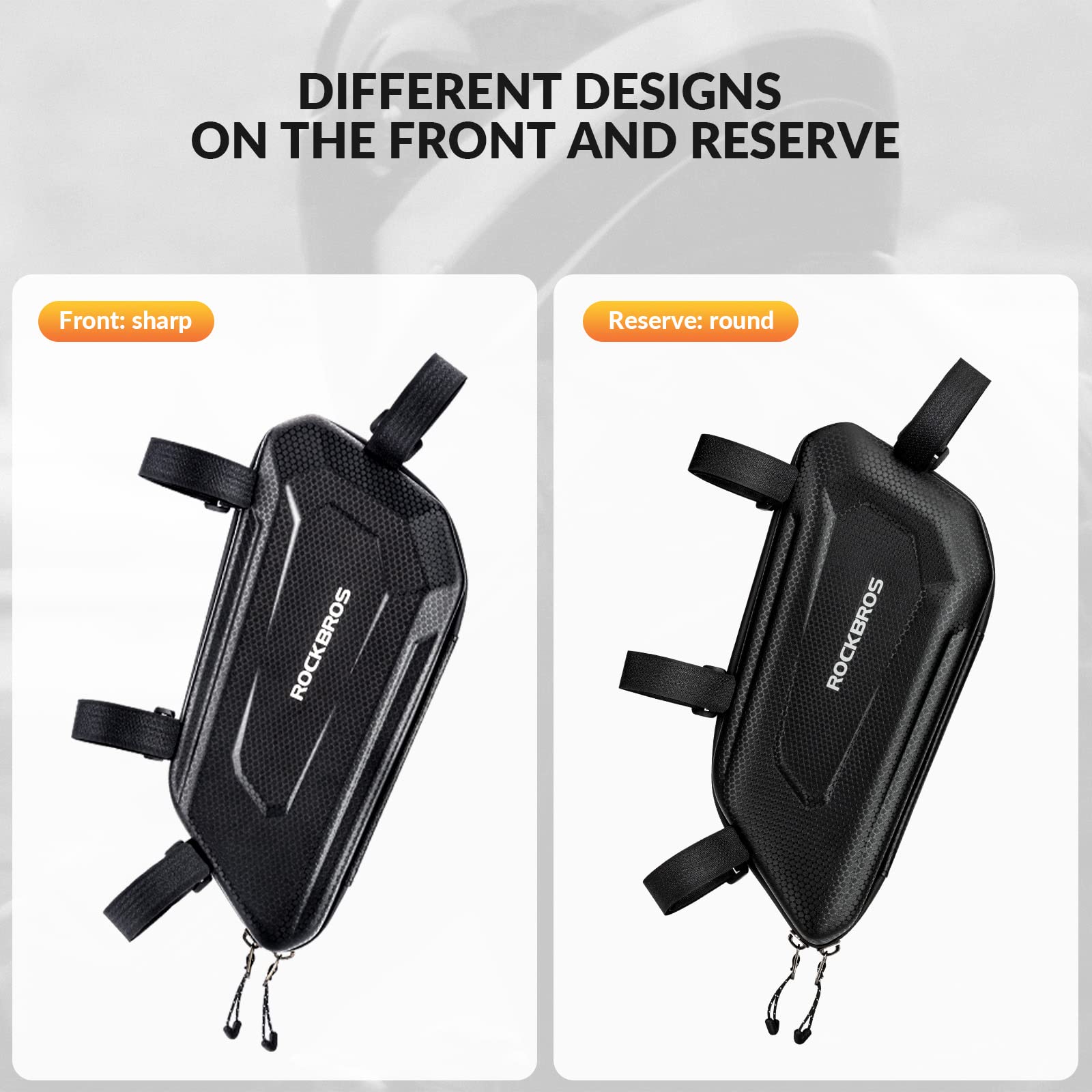 ROCKBROS Motorcycle Bag Motorcycle Water-Repellent Tool Bag 1.5L Black #Style_Left+Right