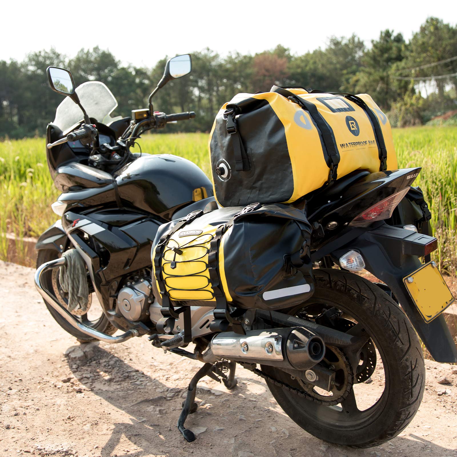ROCKBROS Motorcycle Pannier Bag Waterproof Motorcycling Rear Seat Carrier