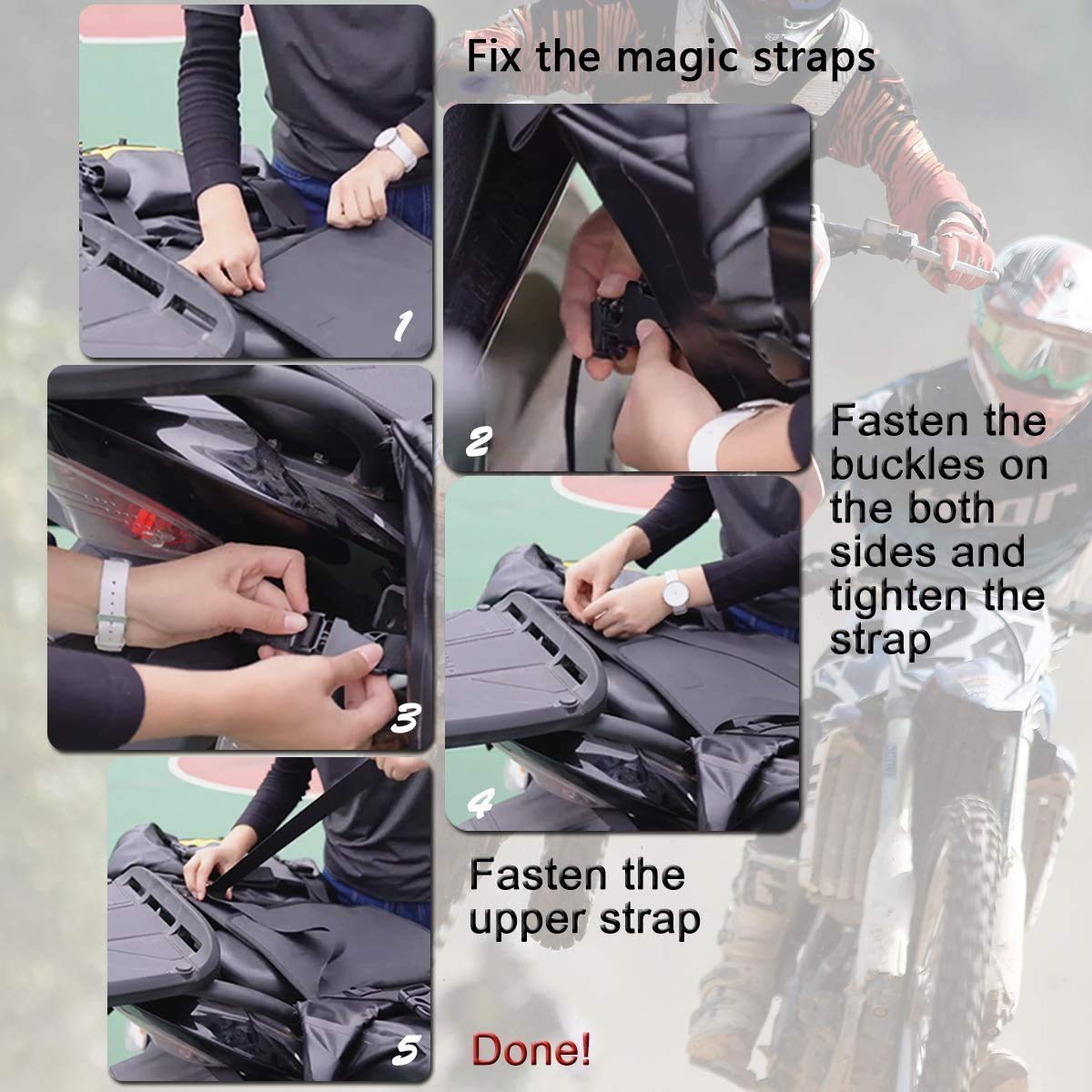 ROCKBROS Motorcycle Pannier Bag Waterproof Motorcycling Rear Seat Carrier