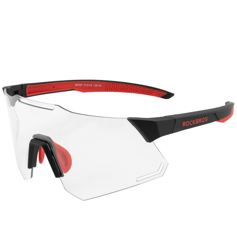 ROCKBROS Photochromic Cycling Glasses UV Protection Sunglasses Transparent