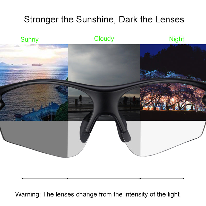 ROCKBROS Photochromic Cycling Sunglasses UV400 Protection Sports Glasses