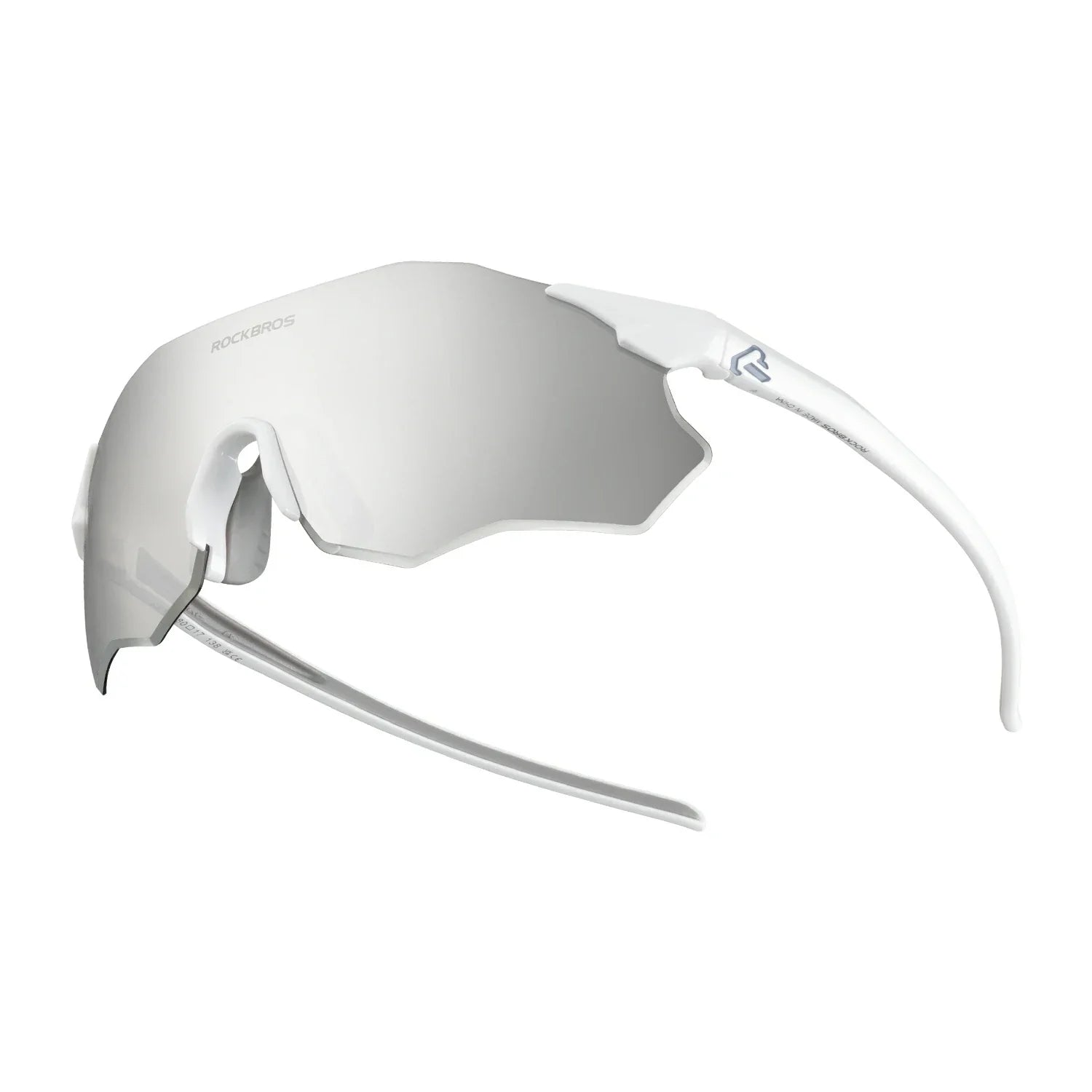 ROCKBROS photochromic or polarised cycling sunglasses SP359, UV400 protection sports eyewear for men and women. #Color_Silver/Photochromic