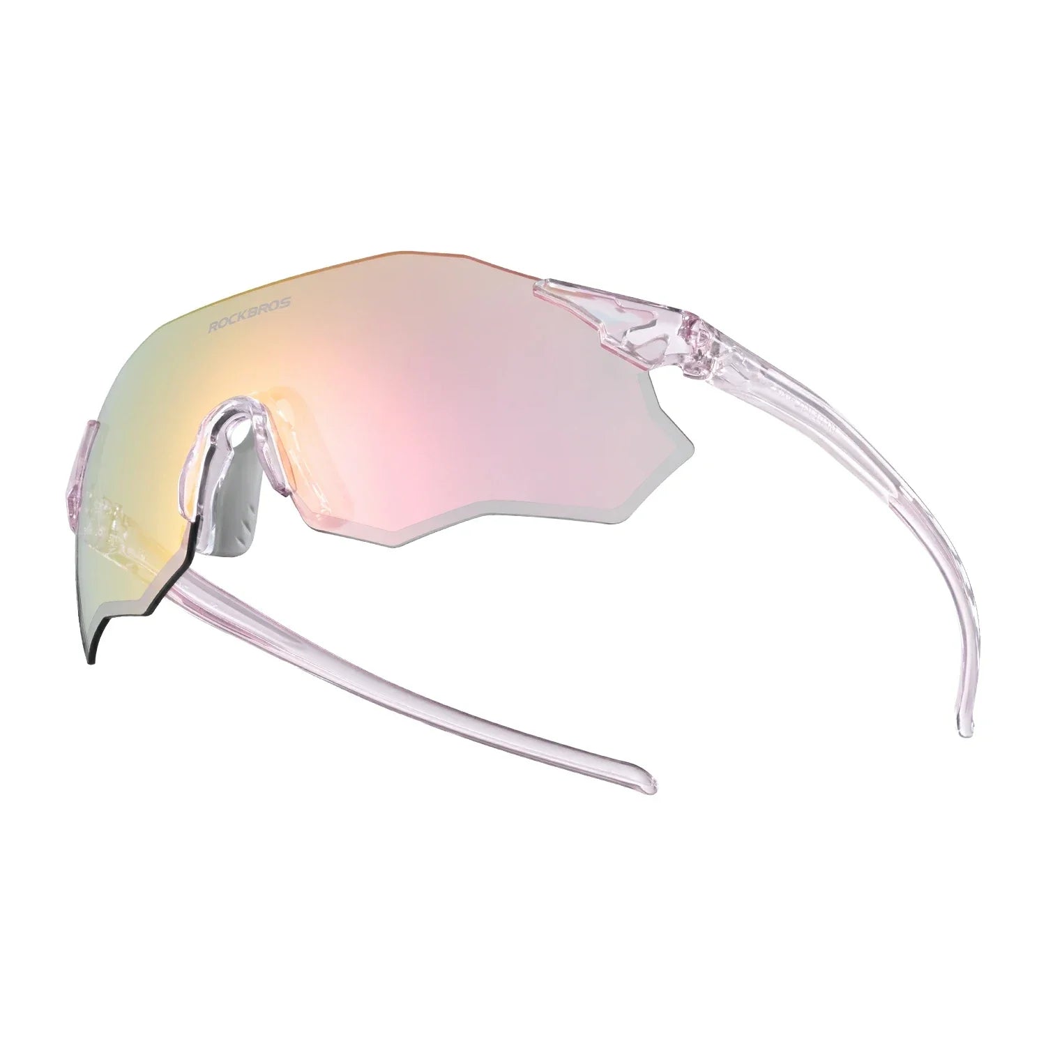 ROCKBROS photochromic or polarised cycling sunglasses SP359, UV400 protection sports eyewear for men and women. #Color_Pink White/Photochromic