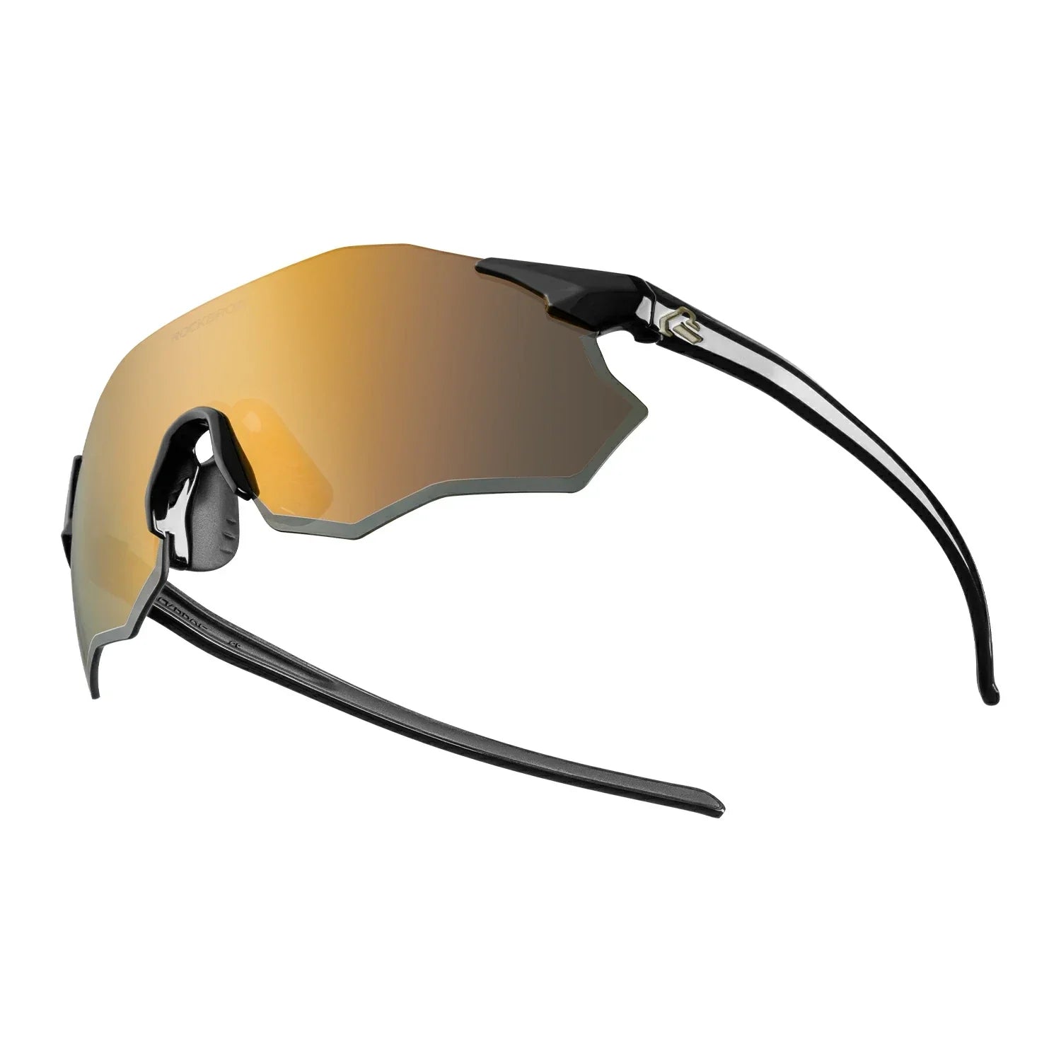 ROCKBROS photochromic or polarised cycling sunglasses SP359, UV400 protection sports eyewear for men and women. #Color_Gold/Polarized