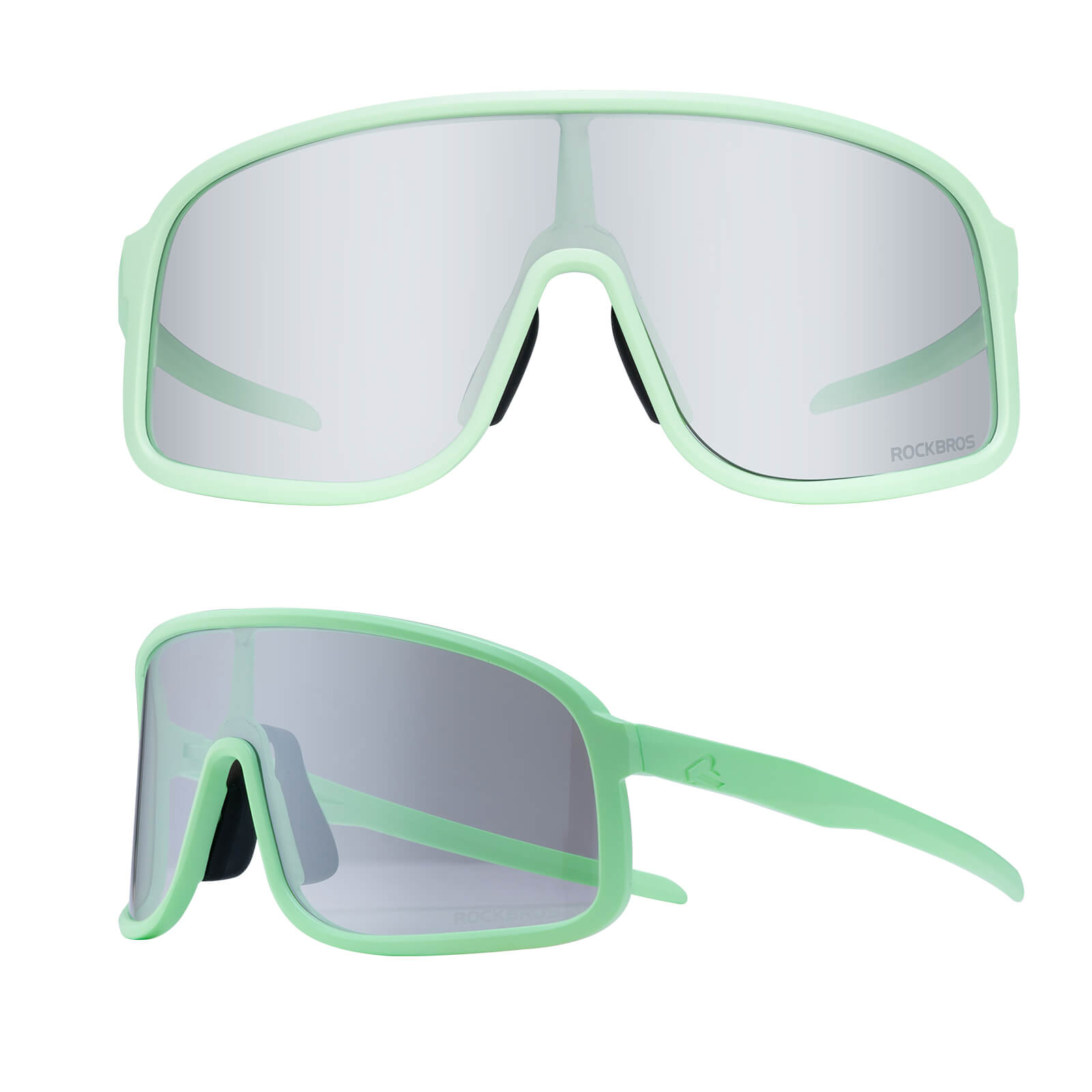 ROCKBROS-Photochromic-Sunglasses-TR90-Frame-Cycling-Glasses-UV400-Unisex-SP350 #Color_Mint Green